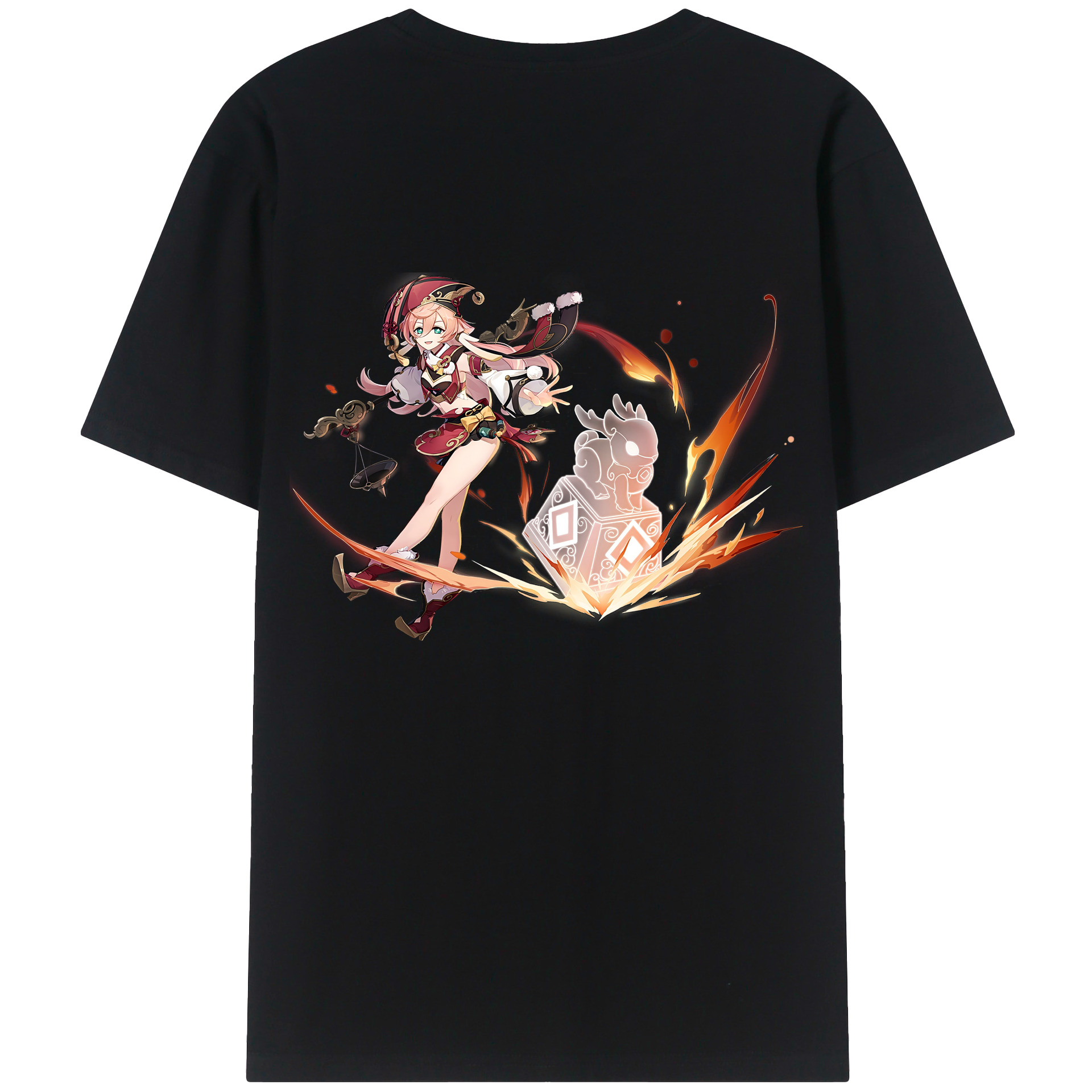 げんし神 ヤンフェイ genshin Yanfei 綿100％半袖Tシャツ（背面プリント）
