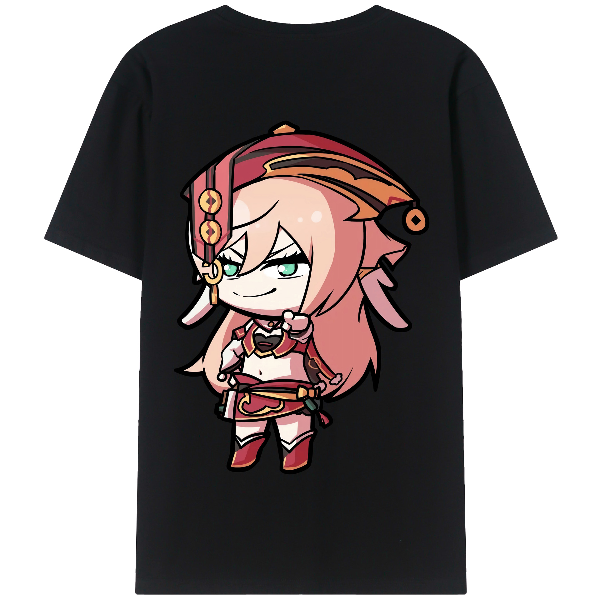 げんし神 ヤンフェイ genshin Yanfei 綿100％半袖Tシャツ（背面プリント）