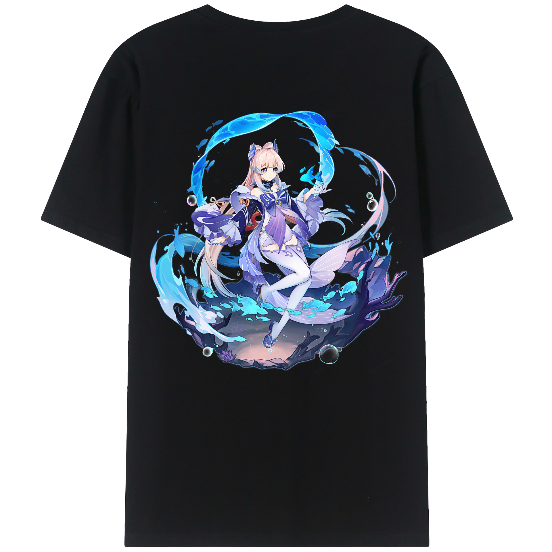 げんし神 珊瑚宮心海 サンゴノミヤ・ココミ genshin Sangonomiya Kokomi 綿100％半袖Tシャツ（背面プリント）
