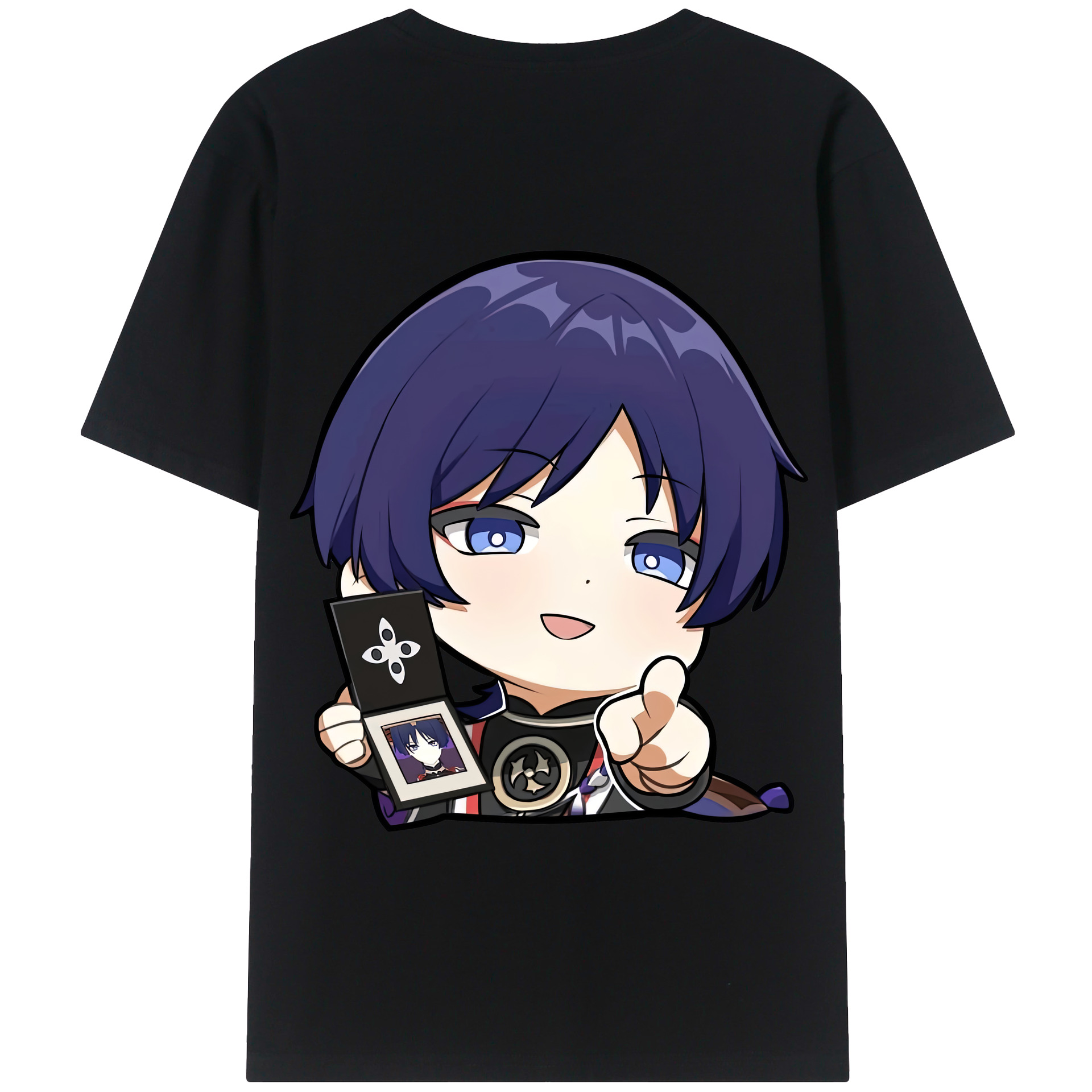 げんし神 さんペい genshin Sanpei 綿100％半袖Tシャツ（背面プリント）
