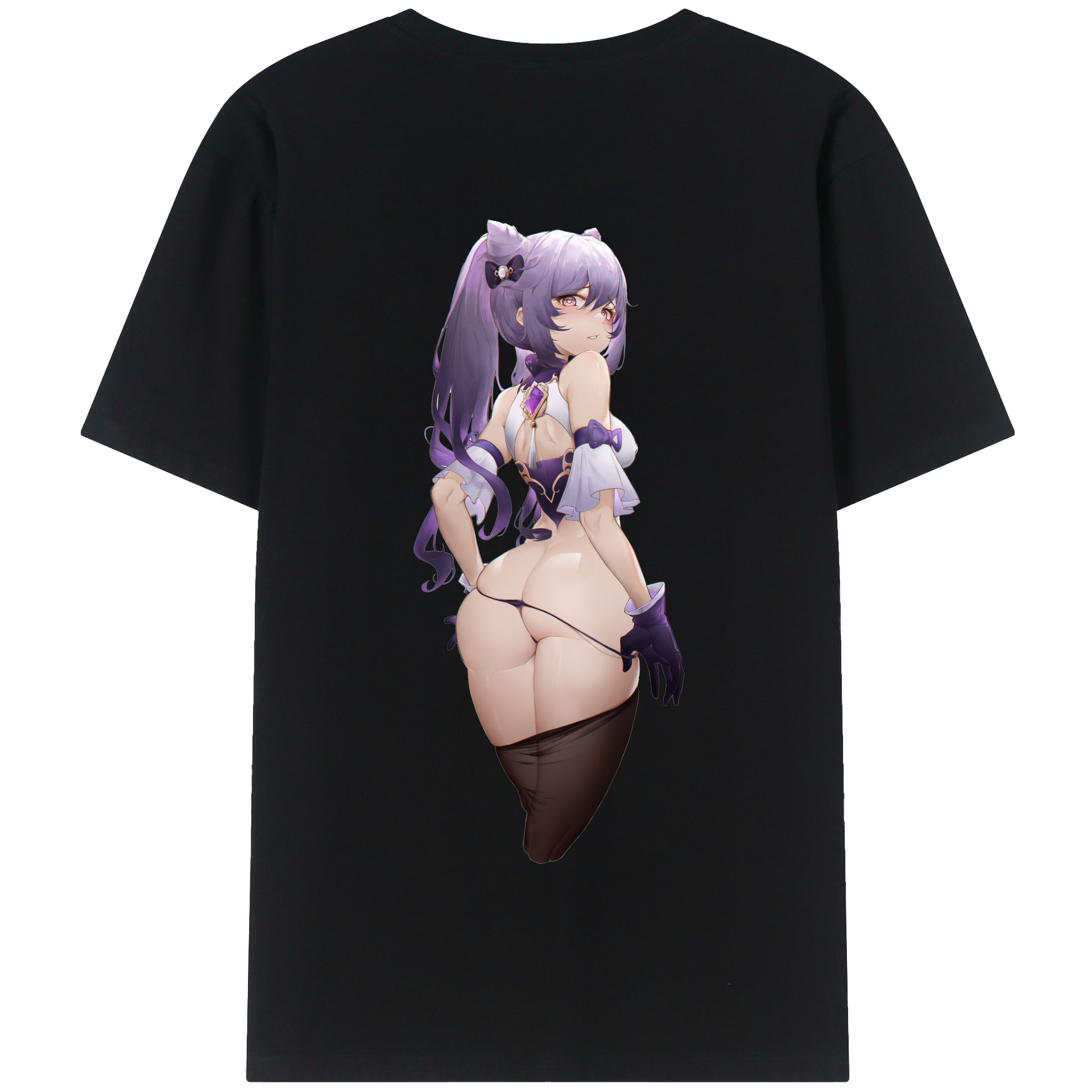 げんし神 刻晴 こくせい genshin Kokusei 綿100％半袖Tシャツ（背面プリント）