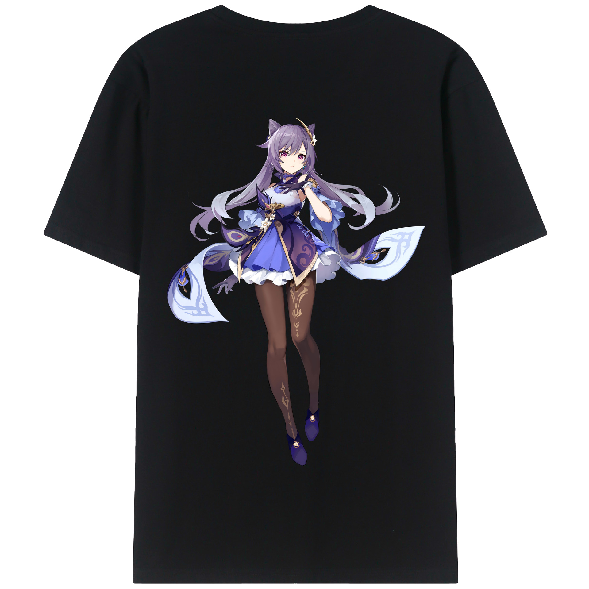 げんし神 刻晴 こくせい genshin Kokusei 綿100％半袖Tシャツ（背面プリント）