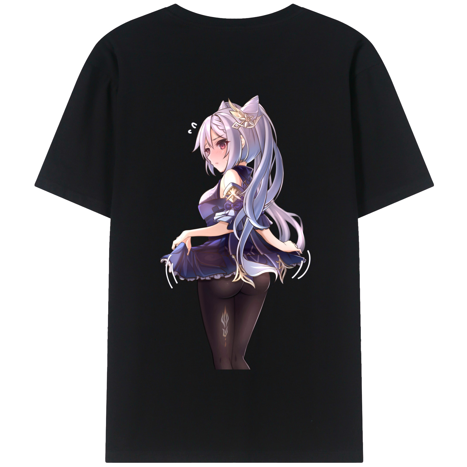 げんし神 刻晴 こくせい genshin Kokusei 綿100％半袖Tシャツ（背面プリント）