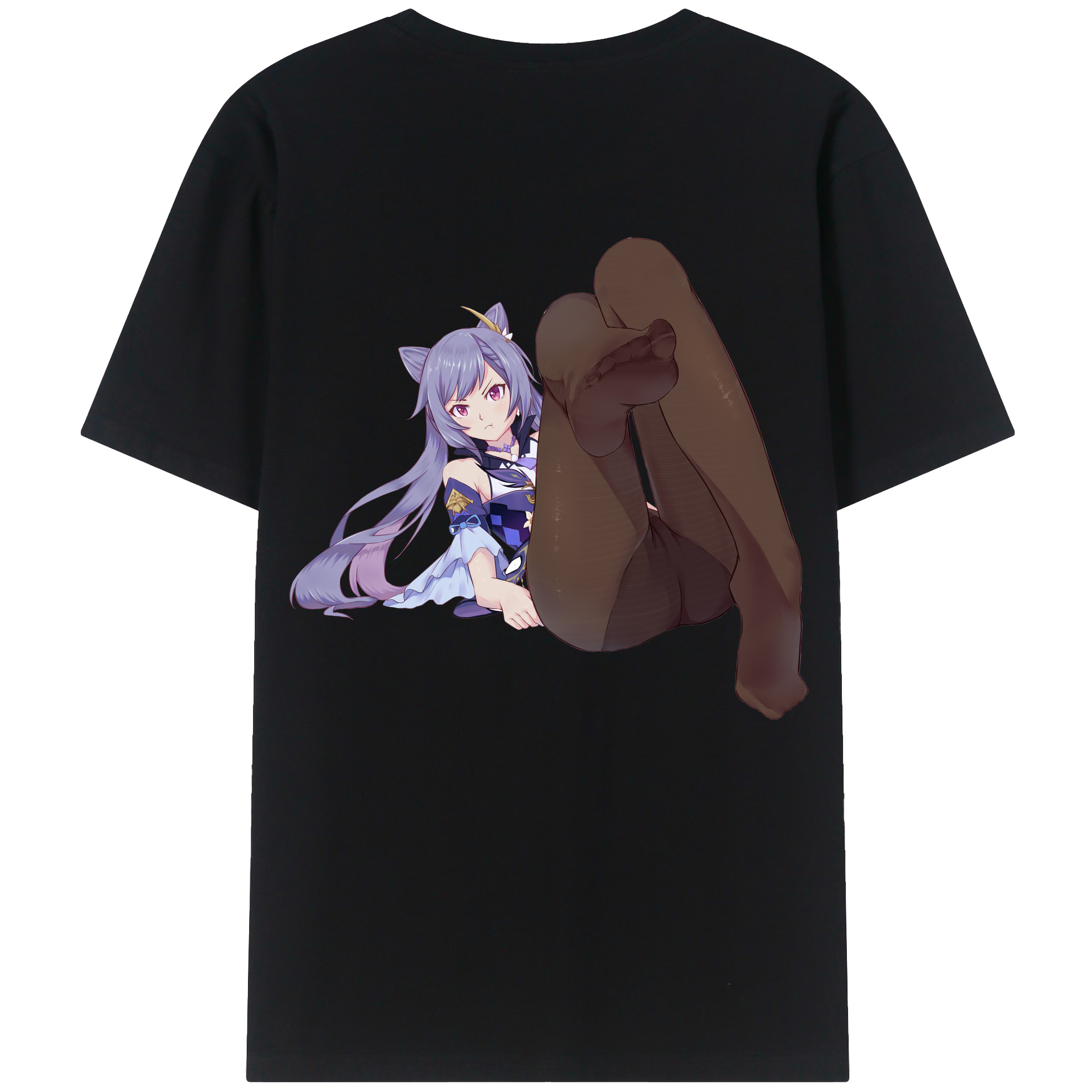 げんし神 刻晴 こくせい genshin Kokusei 綿100％半袖Tシャツ（背面プリント）