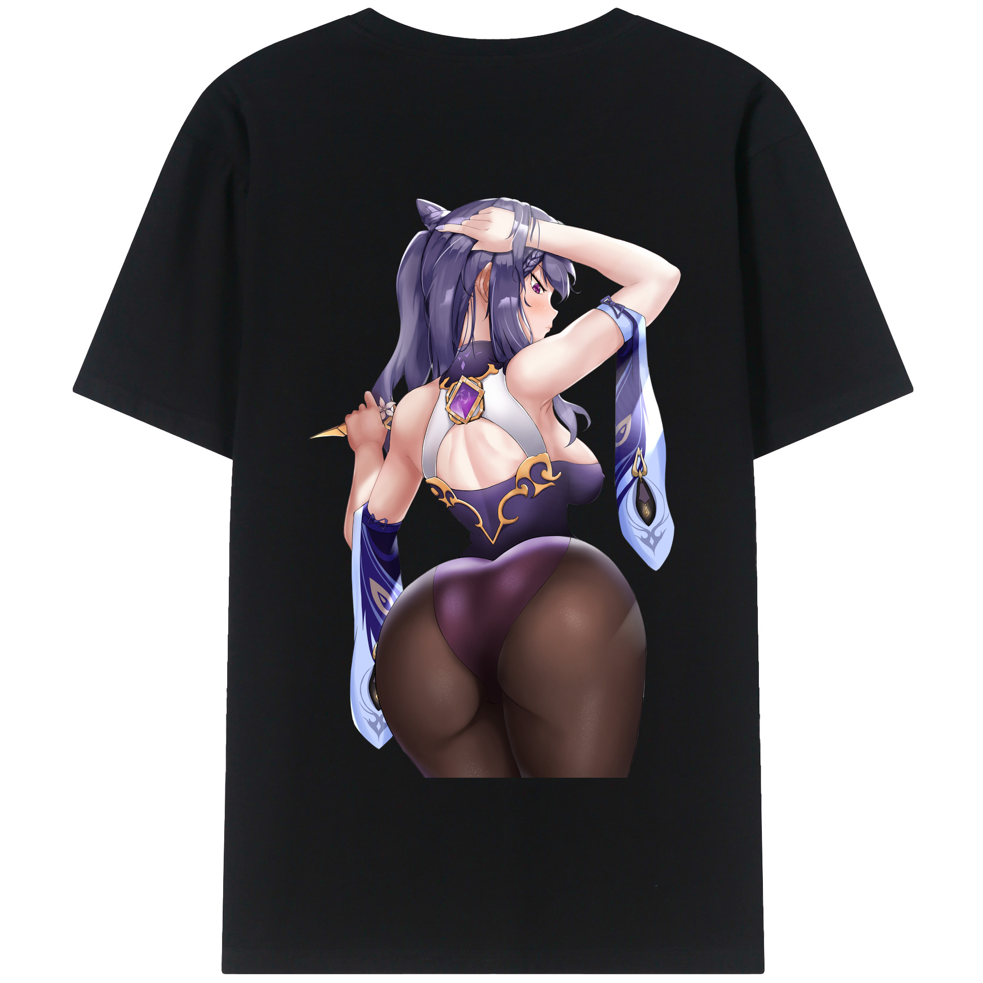 げんし神 刻晴 こくせい genshin Kokusei 綿100％半袖Tシャツ（背面プリント）
