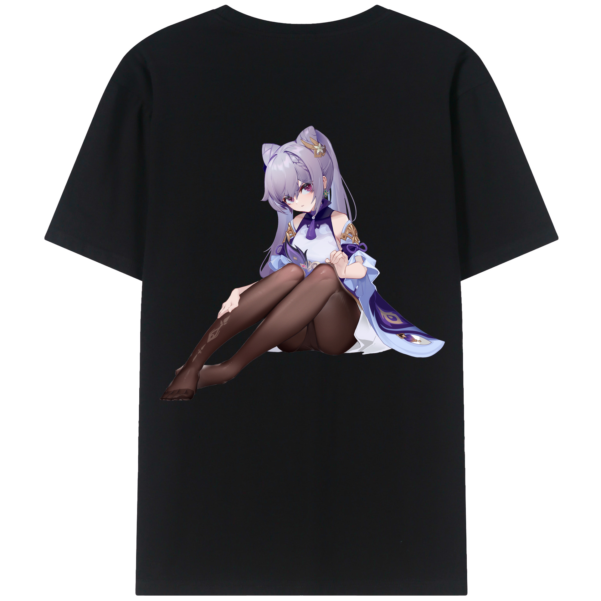 げんし神 刻晴 こくせい genshin Kokusei 綿100％半袖Tシャツ（背面プリント）