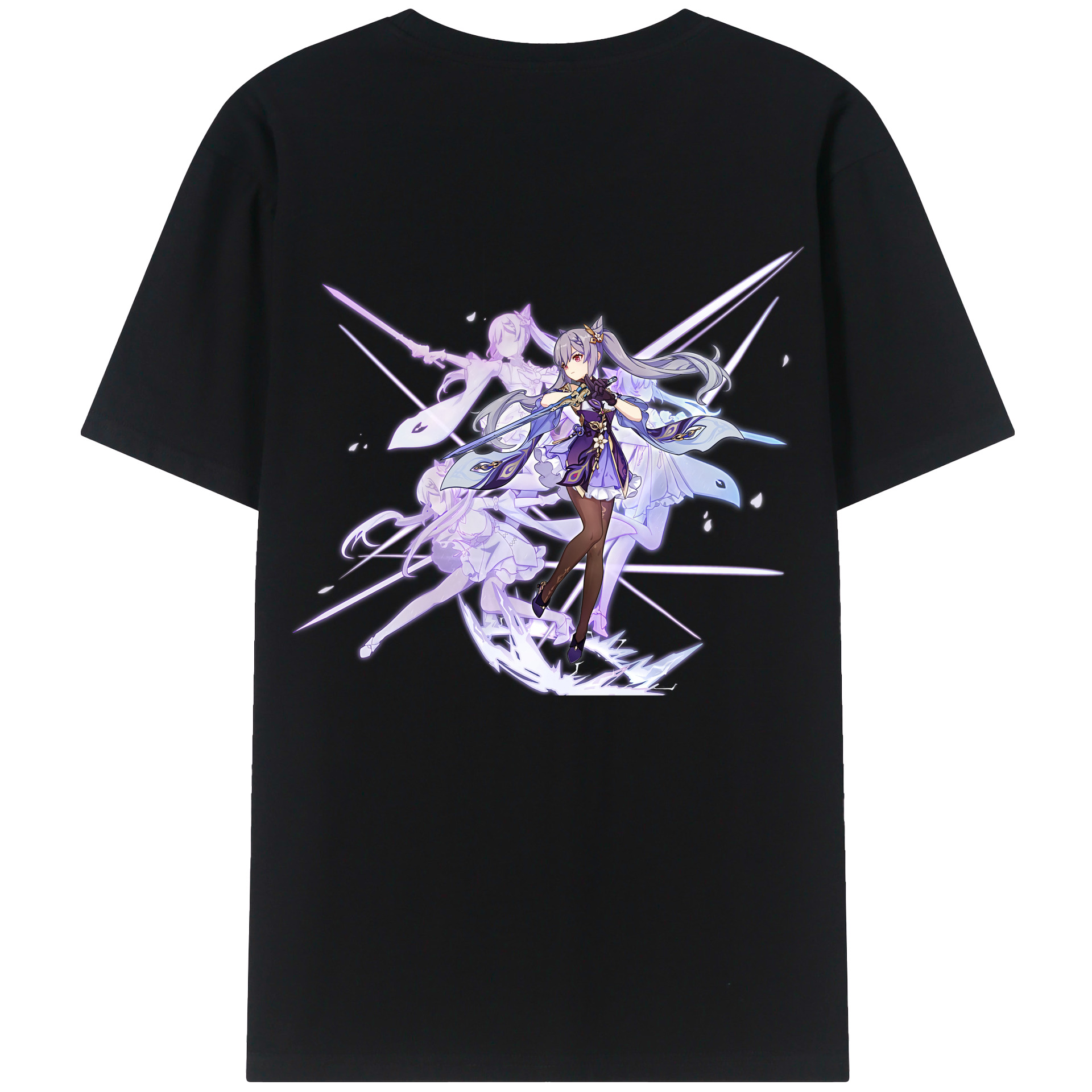 げんし神 刻晴 こくせい genshin Kokusei 綿100％半袖Tシャツ（背面プリント）