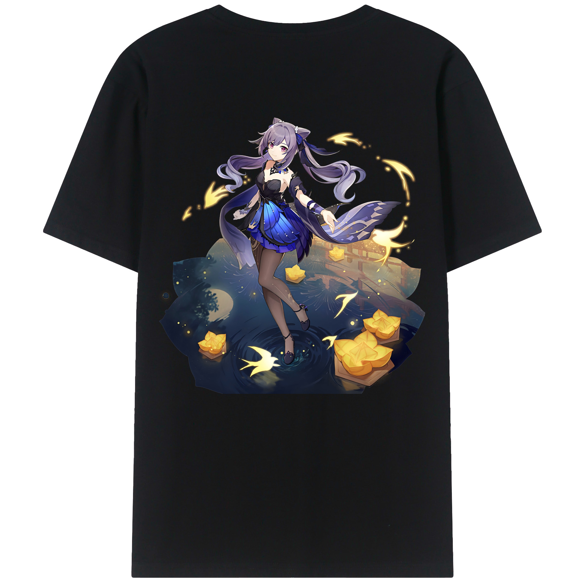 げんし神 刻晴 こくせい genshin Kokusei 綿100％半袖Tシャツ（背面プリント）