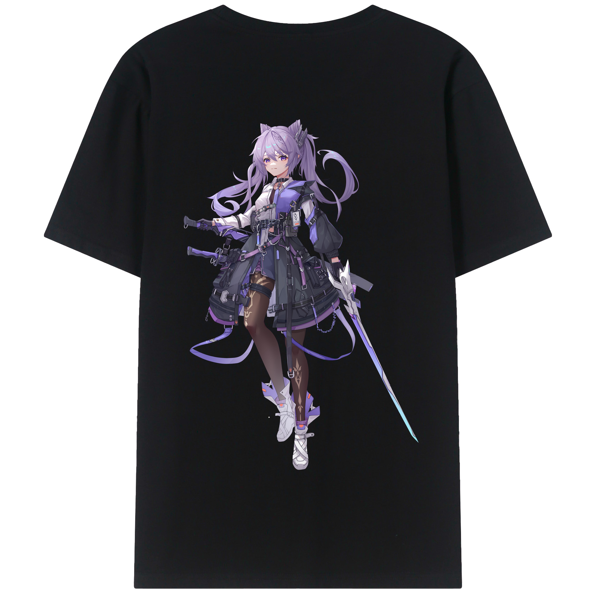 げんし神 刻晴 こくせい genshin Kokusei 綿100％半袖Tシャツ（背面プリント）