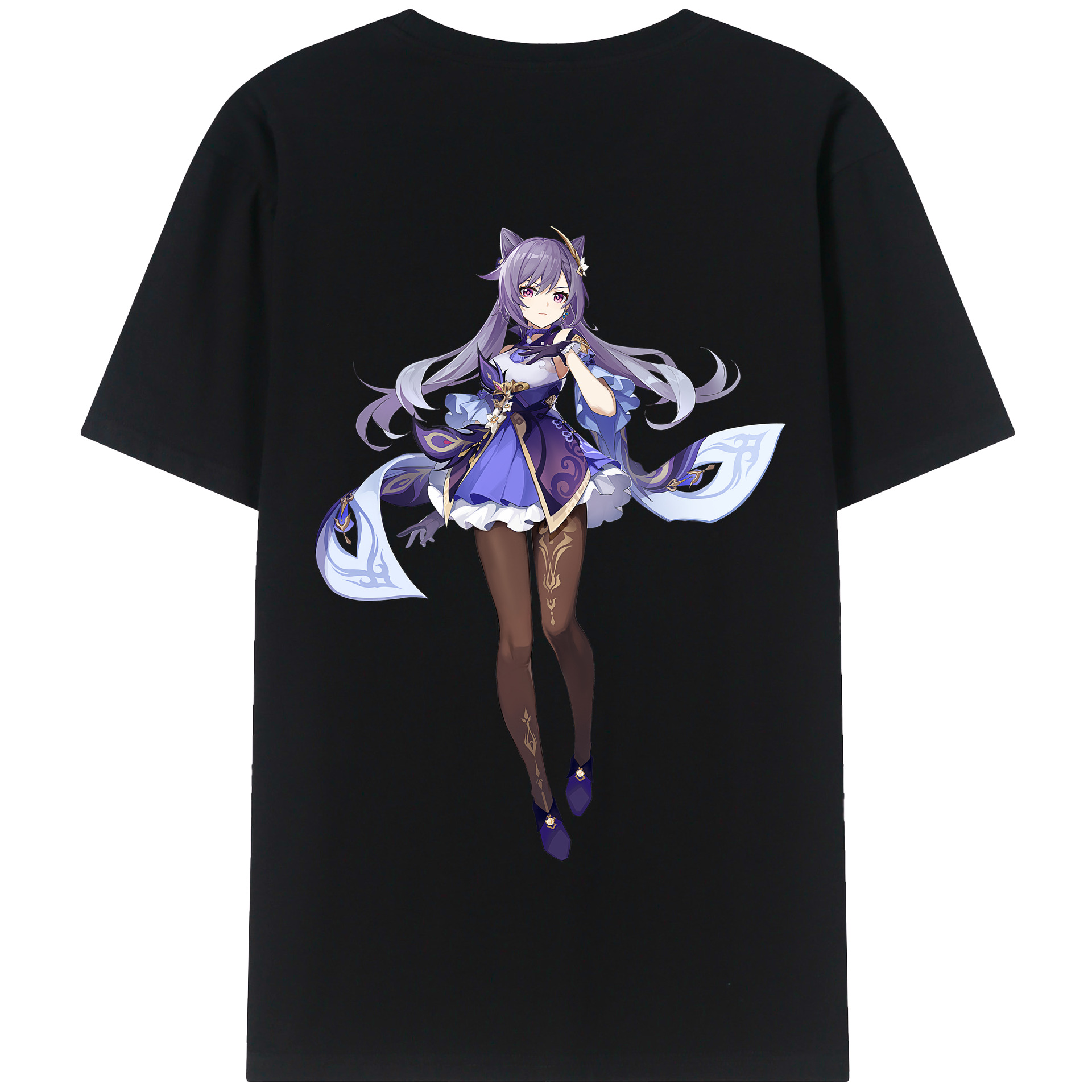 げんし神 刻晴 こくせい genshin Kokusei 綿100％半袖Tシャツ（背面プリント）