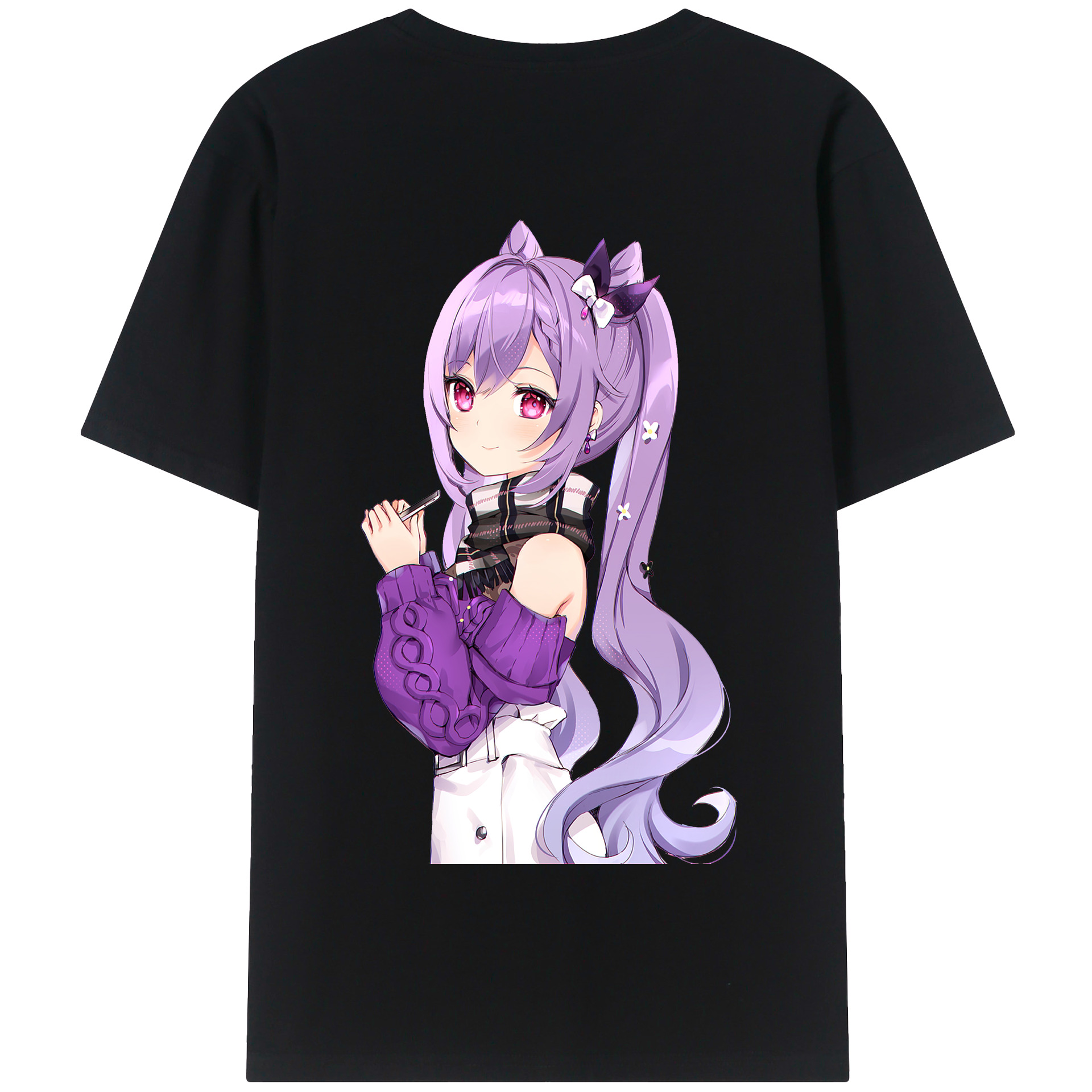 げんし神 刻晴 こくせい genshin Kokusei 綿100％半袖Tシャツ（背面プリント）