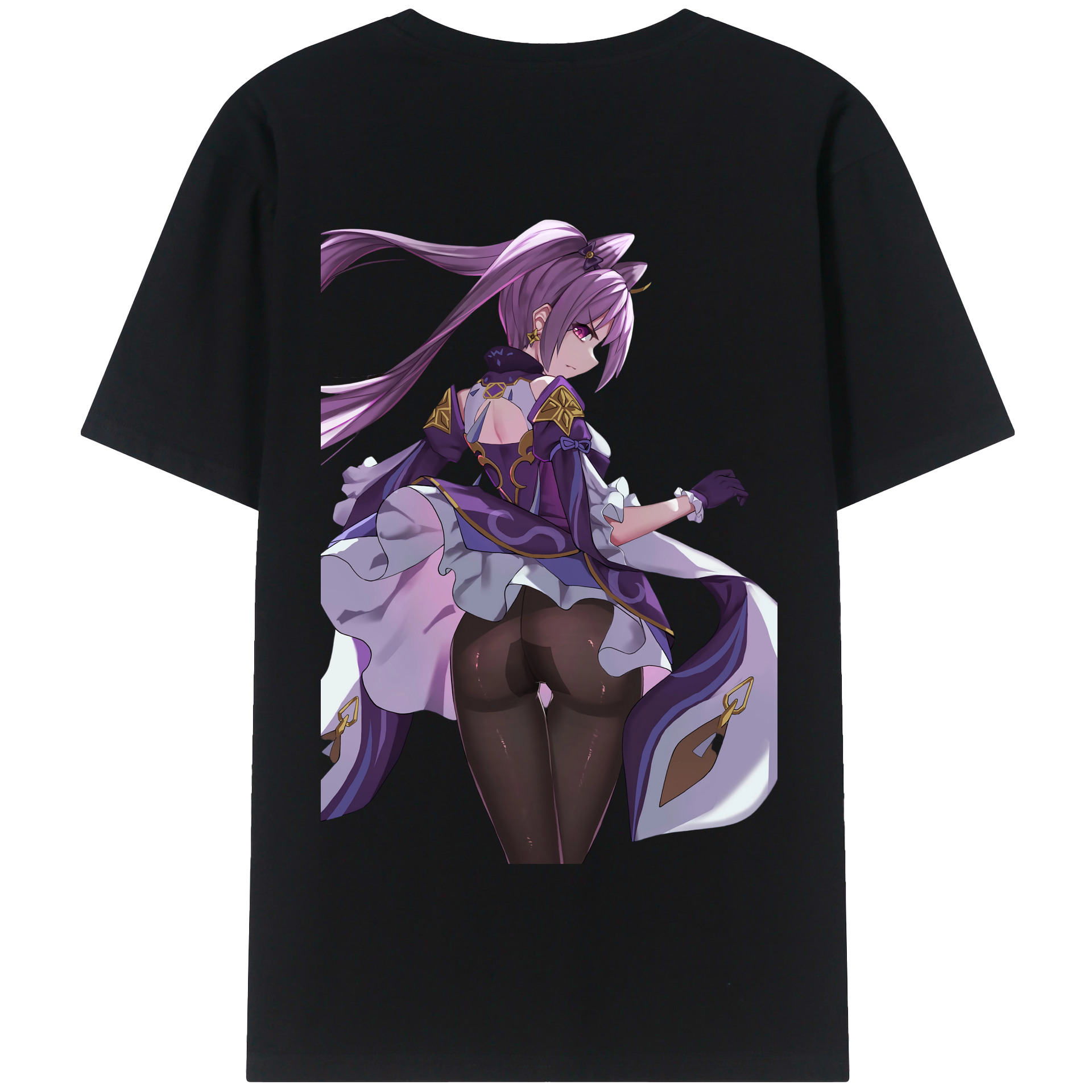 げんし神 刻晴 こくせい genshin Kokusei 綿100％半袖Tシャツ（背面プリント）
