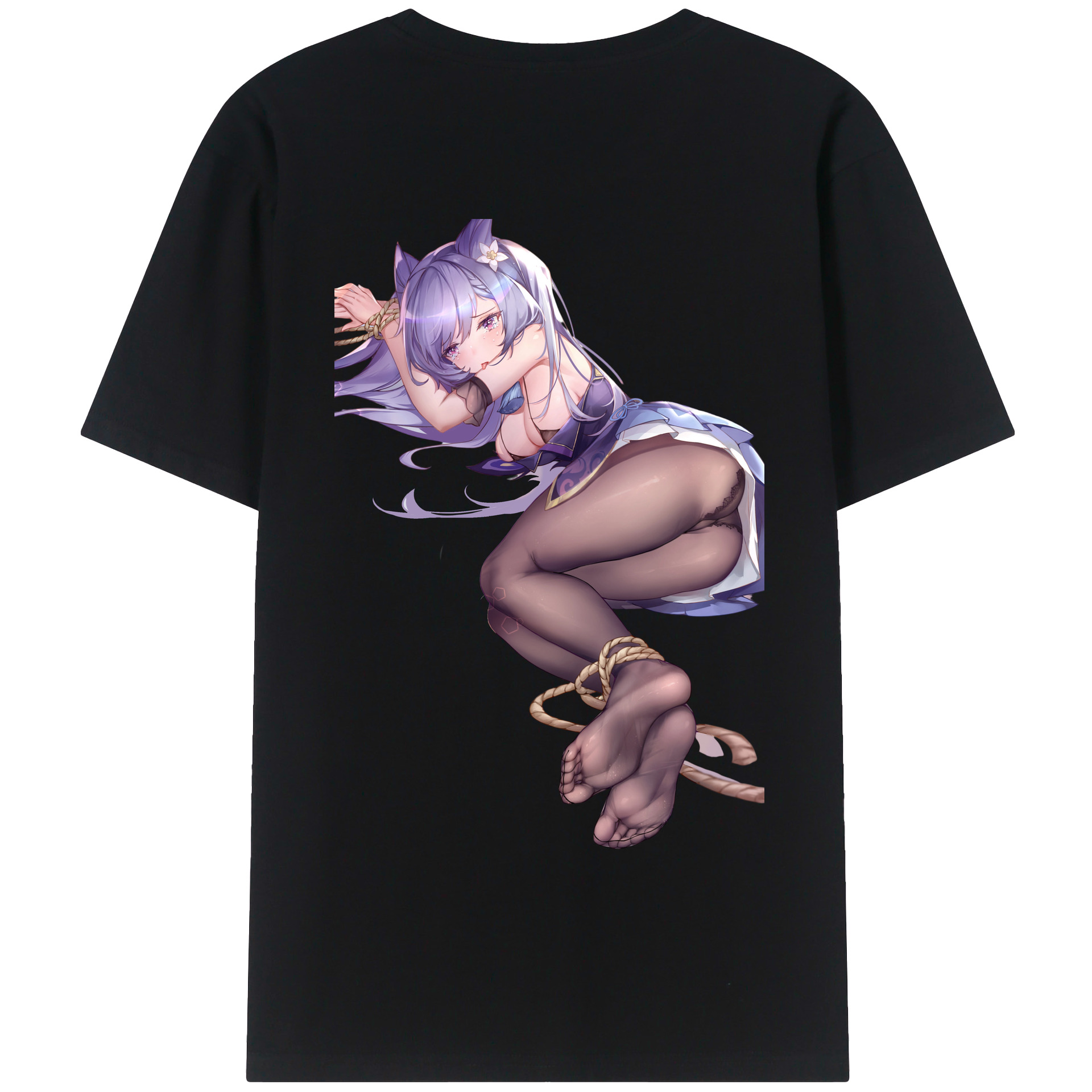 げんし神 刻晴 こくせい genshin Kokusei 綿100％半袖Tシャツ（背面プリント）