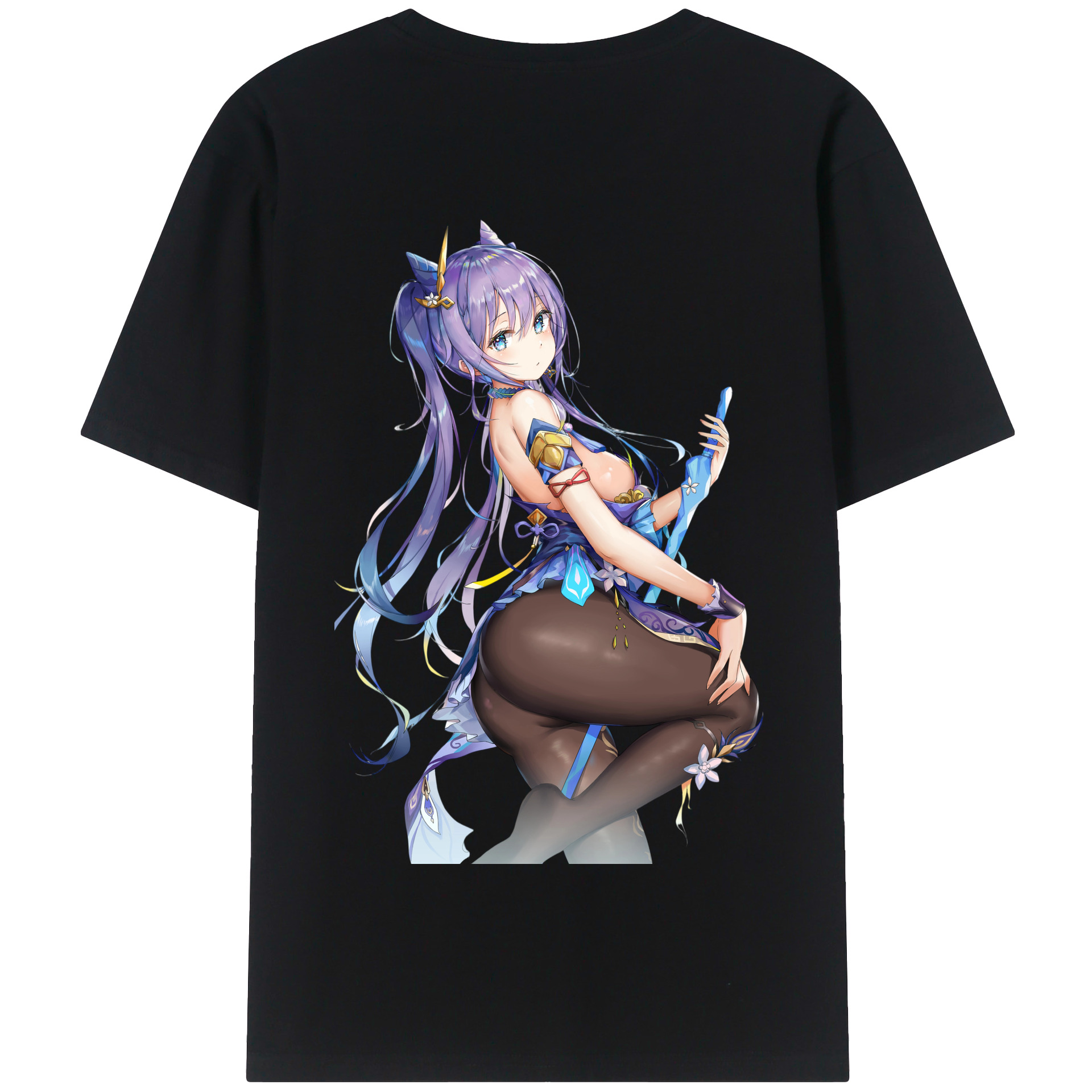 げんし神 刻晴 こくせい genshin Kokusei 綿100％半袖Tシャツ（背面プリント）