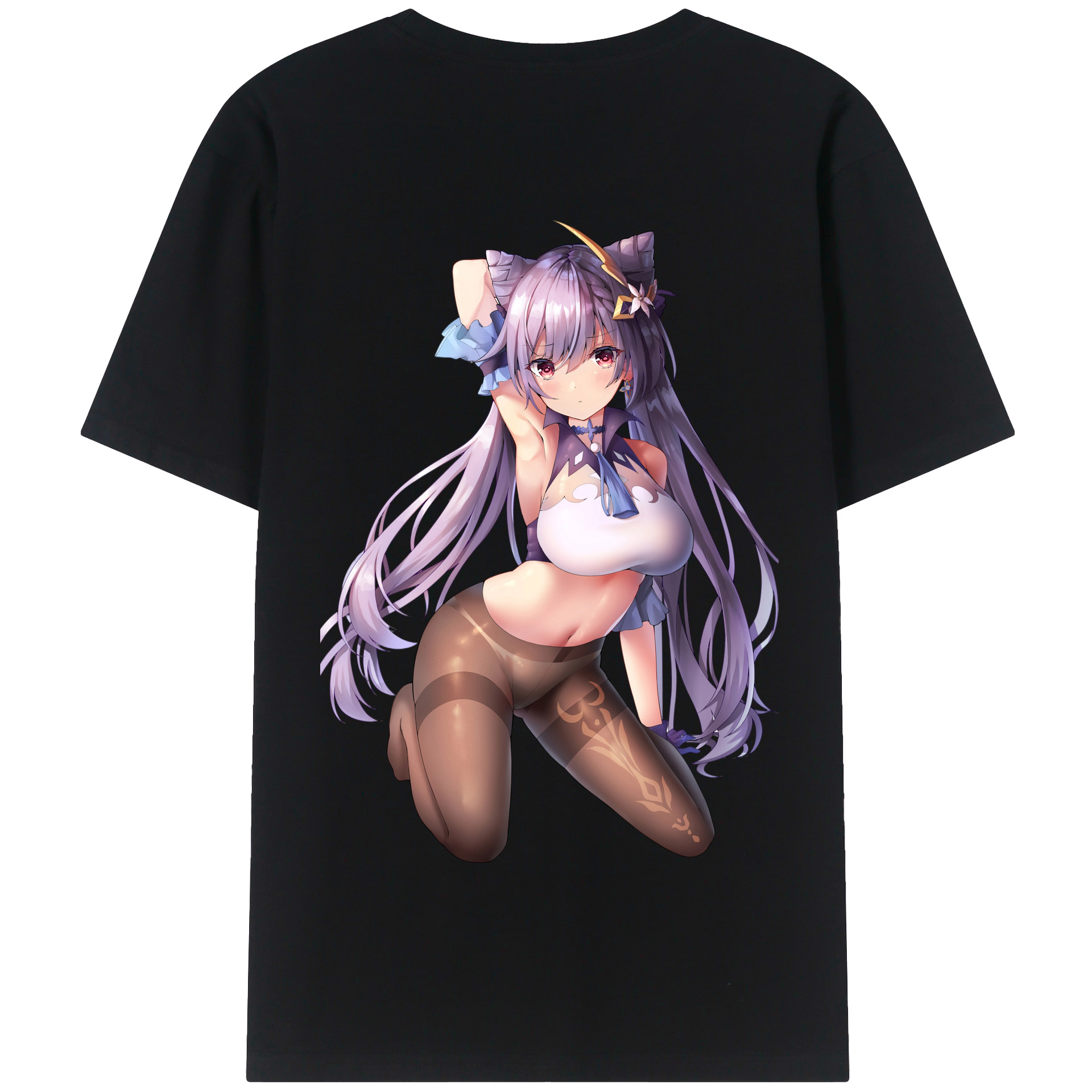 げんし神 刻晴 こくせい genshin Kokusei 綿100％半袖Tシャツ（背面プリント）