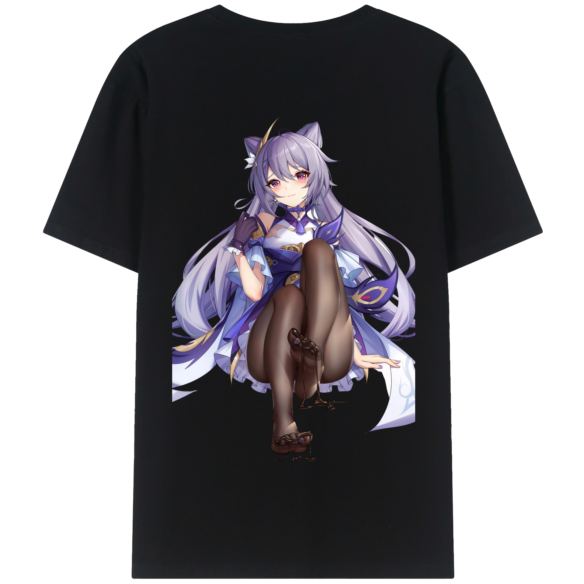 げんし神 刻晴 こくせい genshin Kokusei 綿100％半袖Tシャツ（背面プリント）