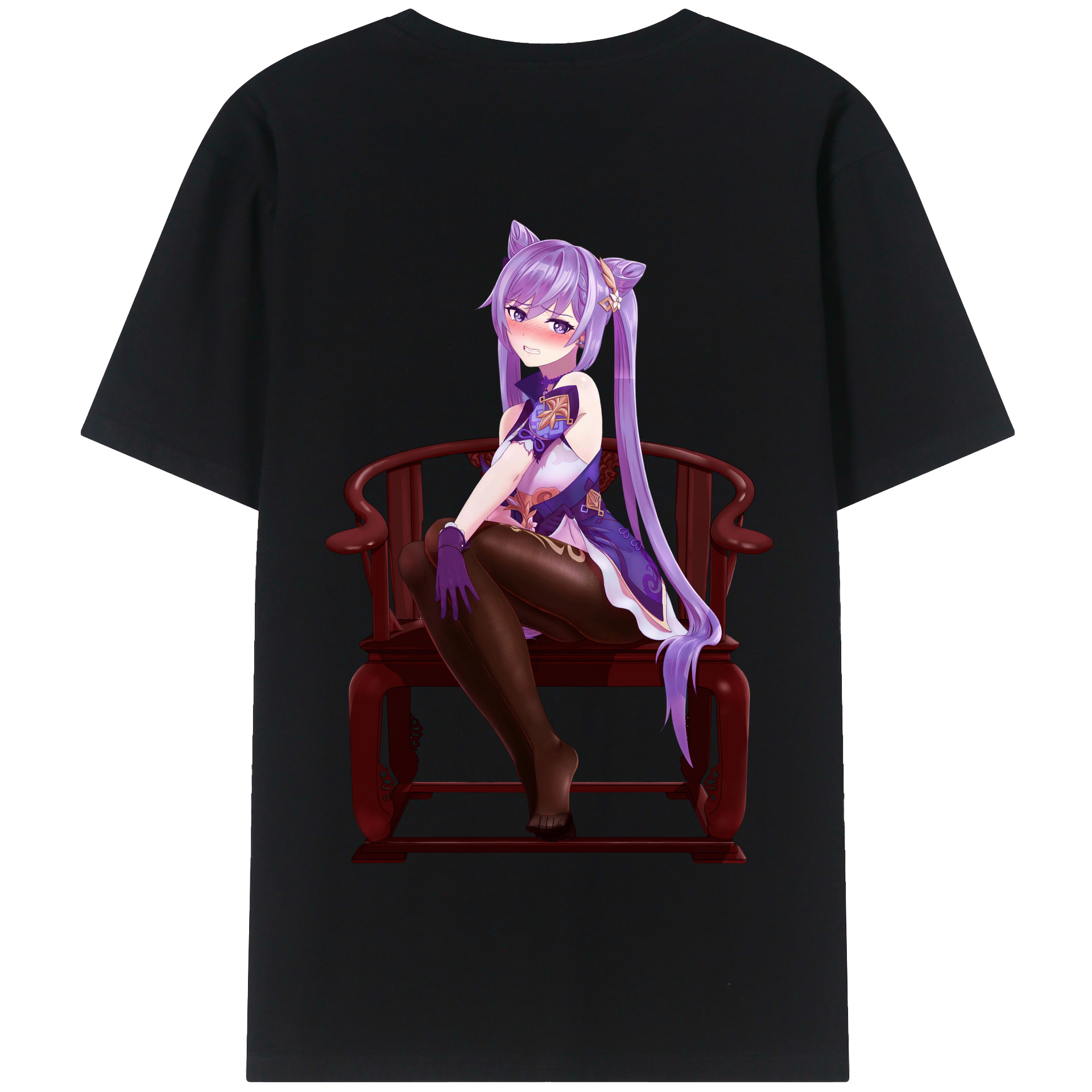 げんし神 刻晴 こくせい genshin Kokusei 綿100％半袖Tシャツ（背面プリント）