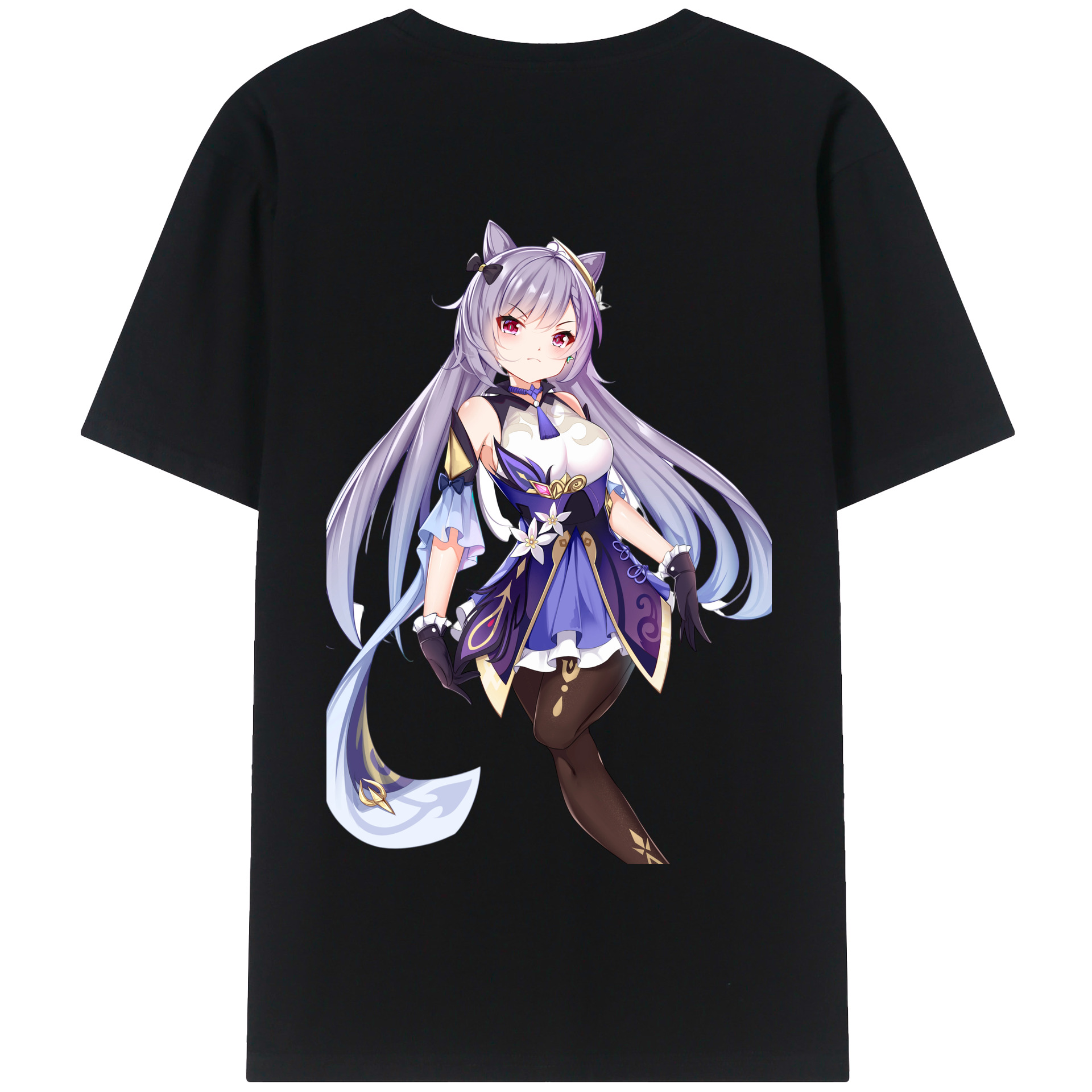 げんし神 刻晴 こくせい genshin Kokusei 綿100％半袖Tシャツ（背面プリント）
