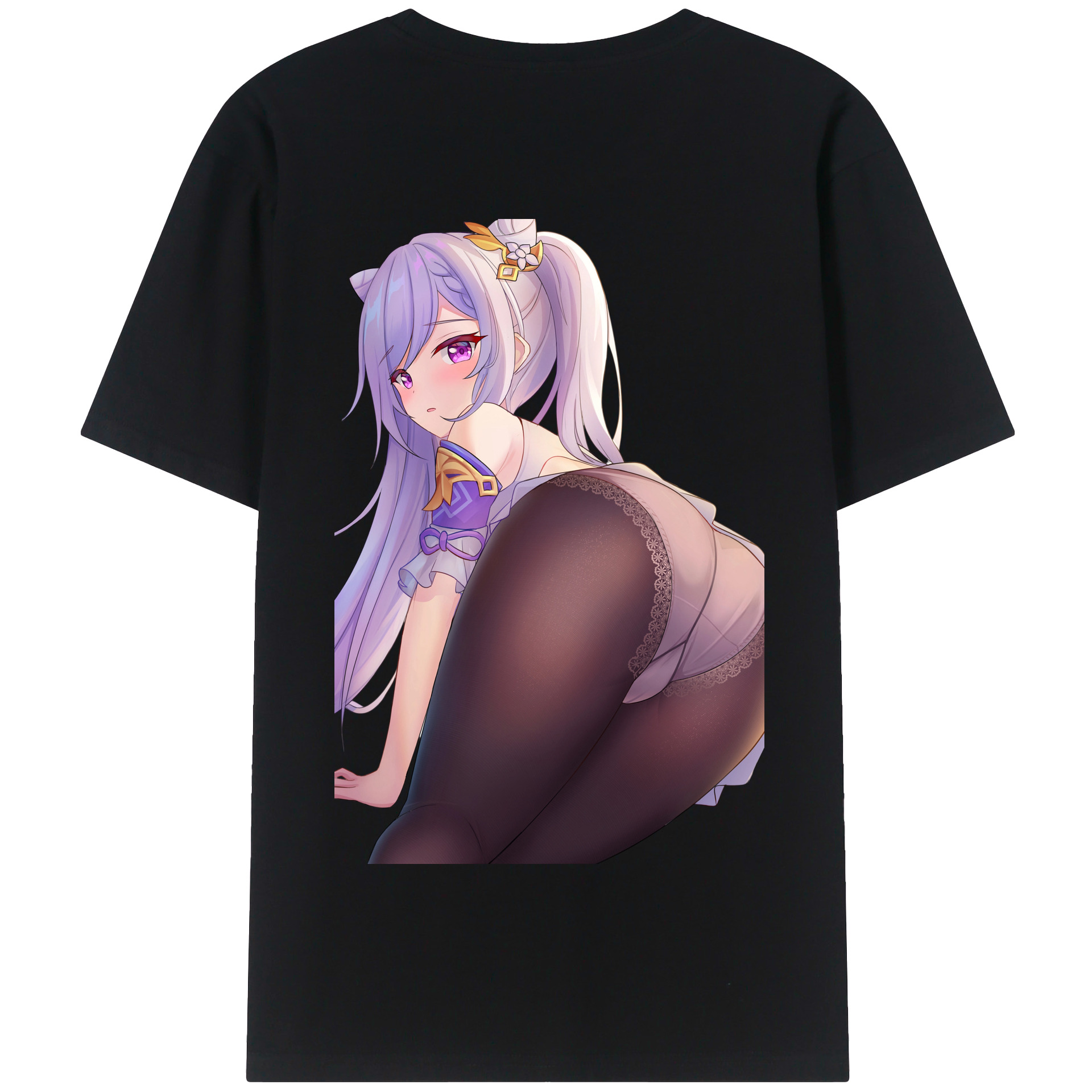 げんし神 刻晴 こくせい genshin Kokusei 綿100％半袖Tシャツ（背面プリント）
