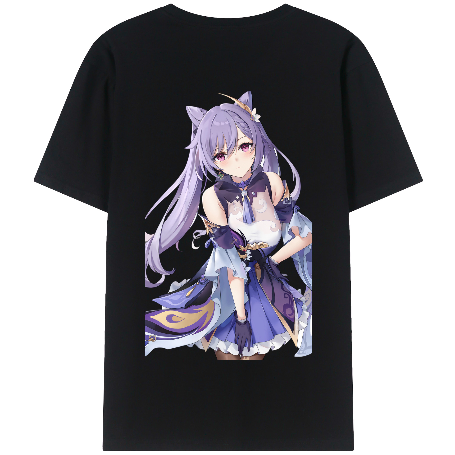 げんし神 刻晴 こくせい genshin Kokusei 綿100％半袖Tシャツ（背面プリント）