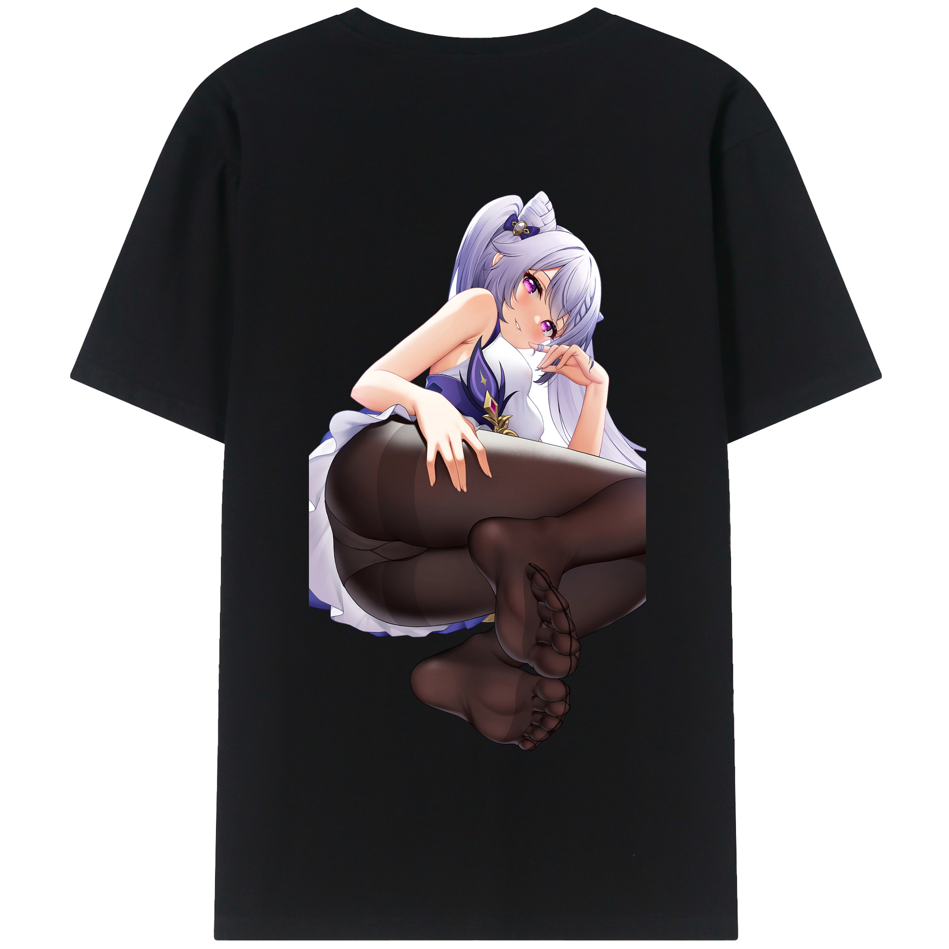 げんし神 刻晴 こくせい genshin Kokusei 綿100％半袖Tシャツ（背面プリント）