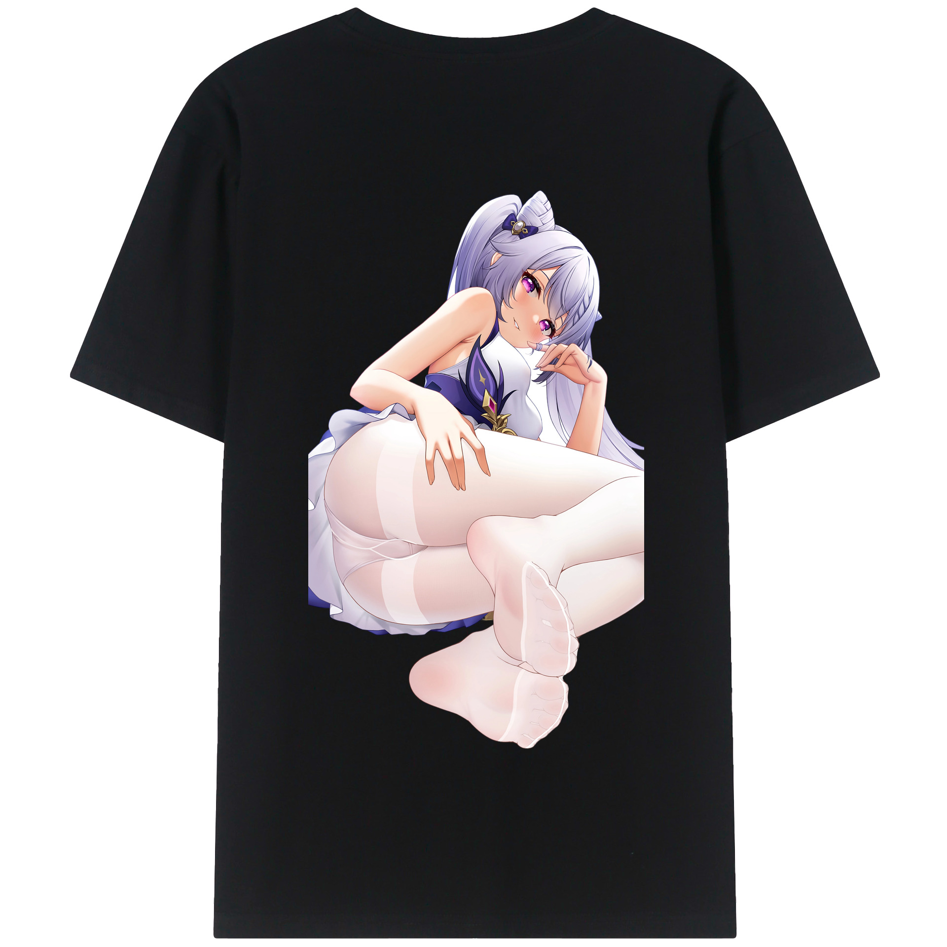 げんし神 刻晴 こくせい genshin Kokusei 綿100％半袖Tシャツ（背面プリント）
