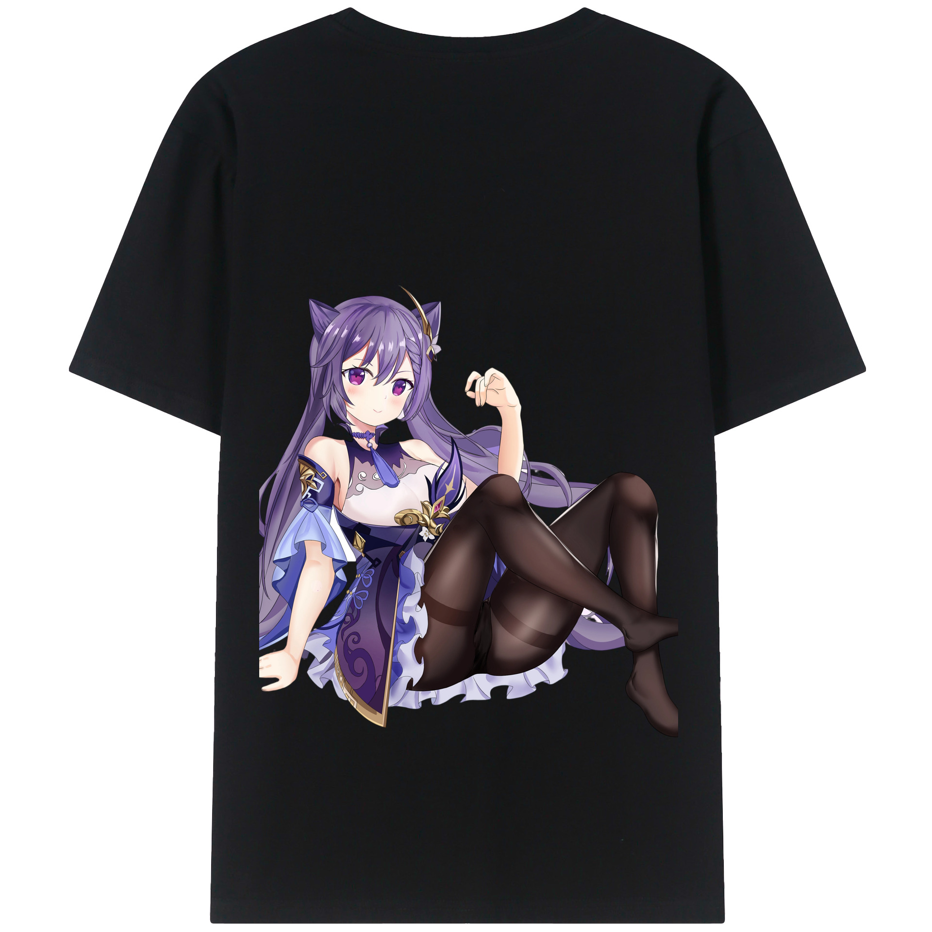 げんし神 刻晴 こくせい genshin Kokusei 綿100％半袖Tシャツ（背面プリント）