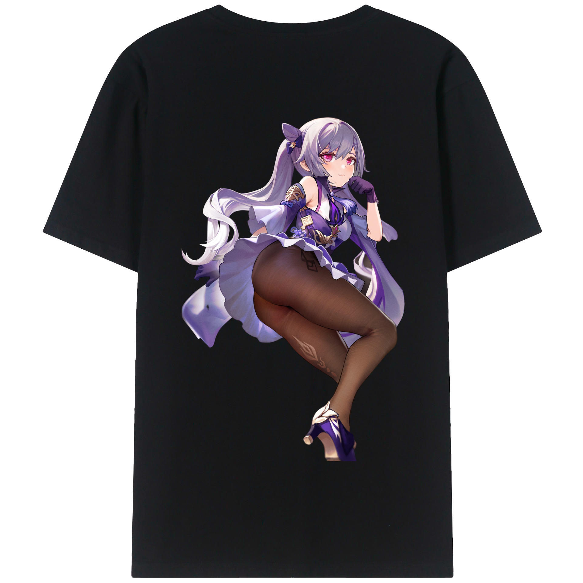 げんし神 刻晴 こくせい genshin Kokusei 綿100％半袖Tシャツ（背面プリント）