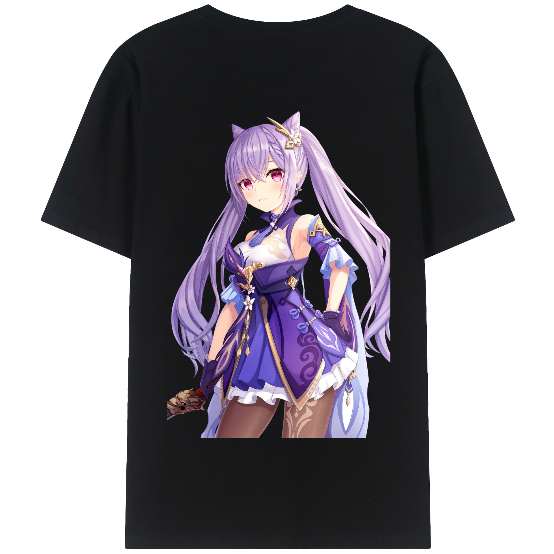 げんし神 刻晴 こくせい genshin Kokusei 綿100％半袖Tシャツ（背面プリント）