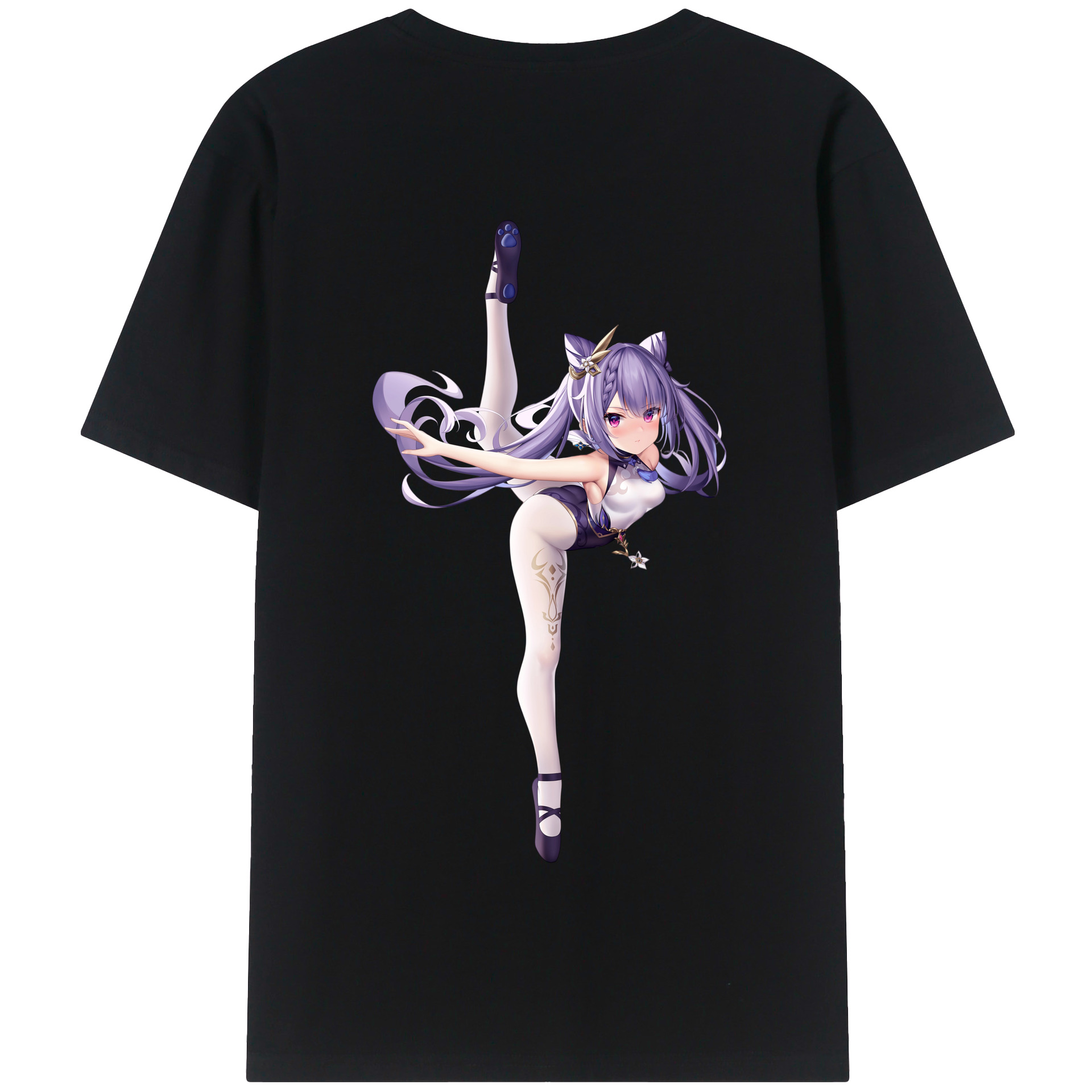 げんし神 刻晴 こくせい genshin Kokusei 綿100％半袖Tシャツ（背面プリント）
