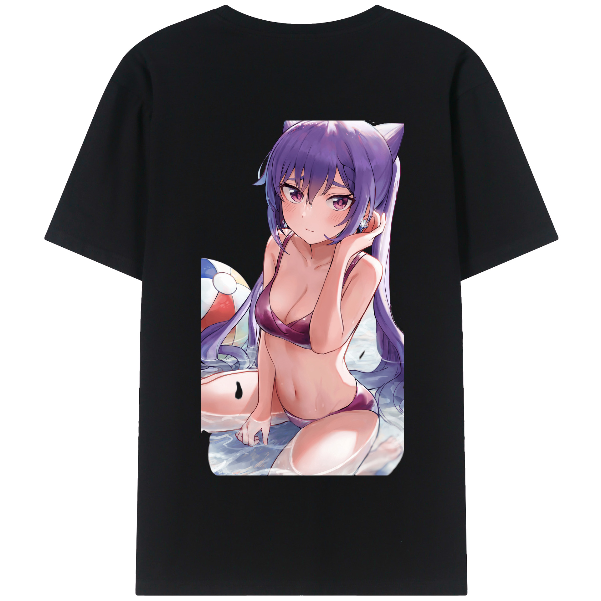 げんし神 刻晴 こくせい genshin Kokusei 綿100％半袖Tシャツ（背面プリント）
