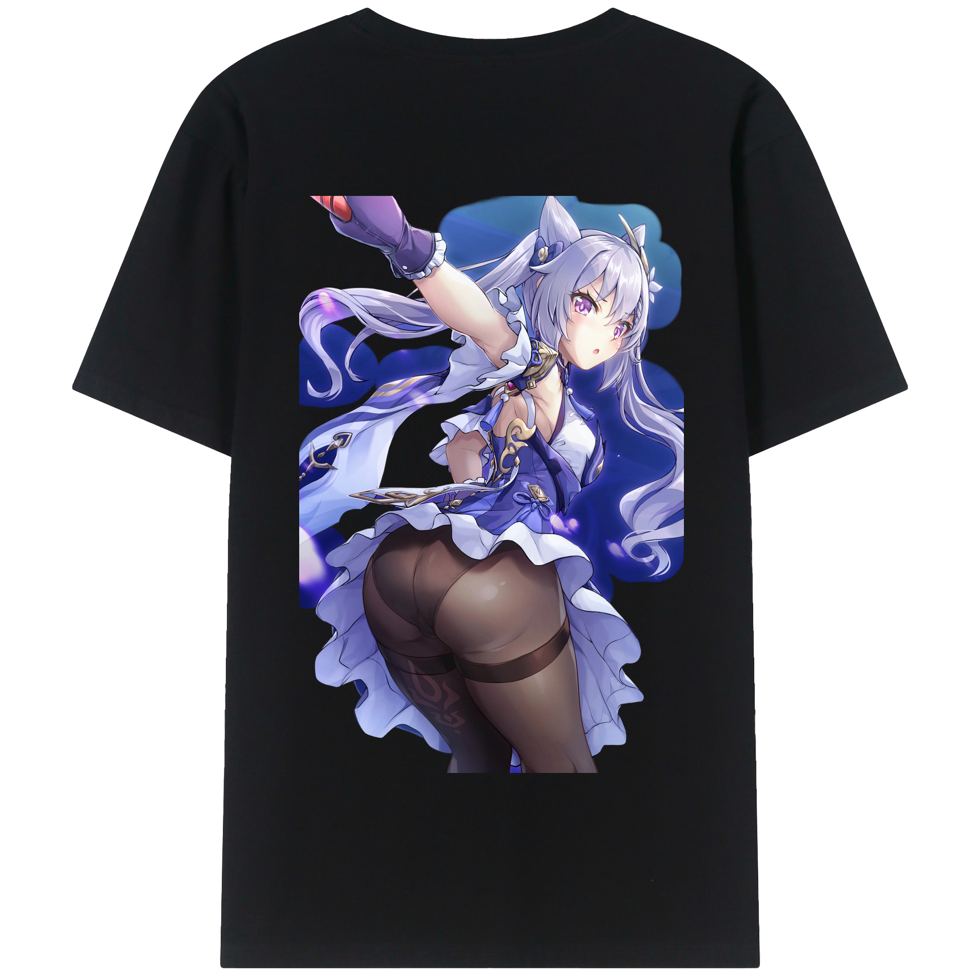 げんし神 刻晴 こくせい genshin Kokusei 綿100％半袖Tシャツ（背面プリント）