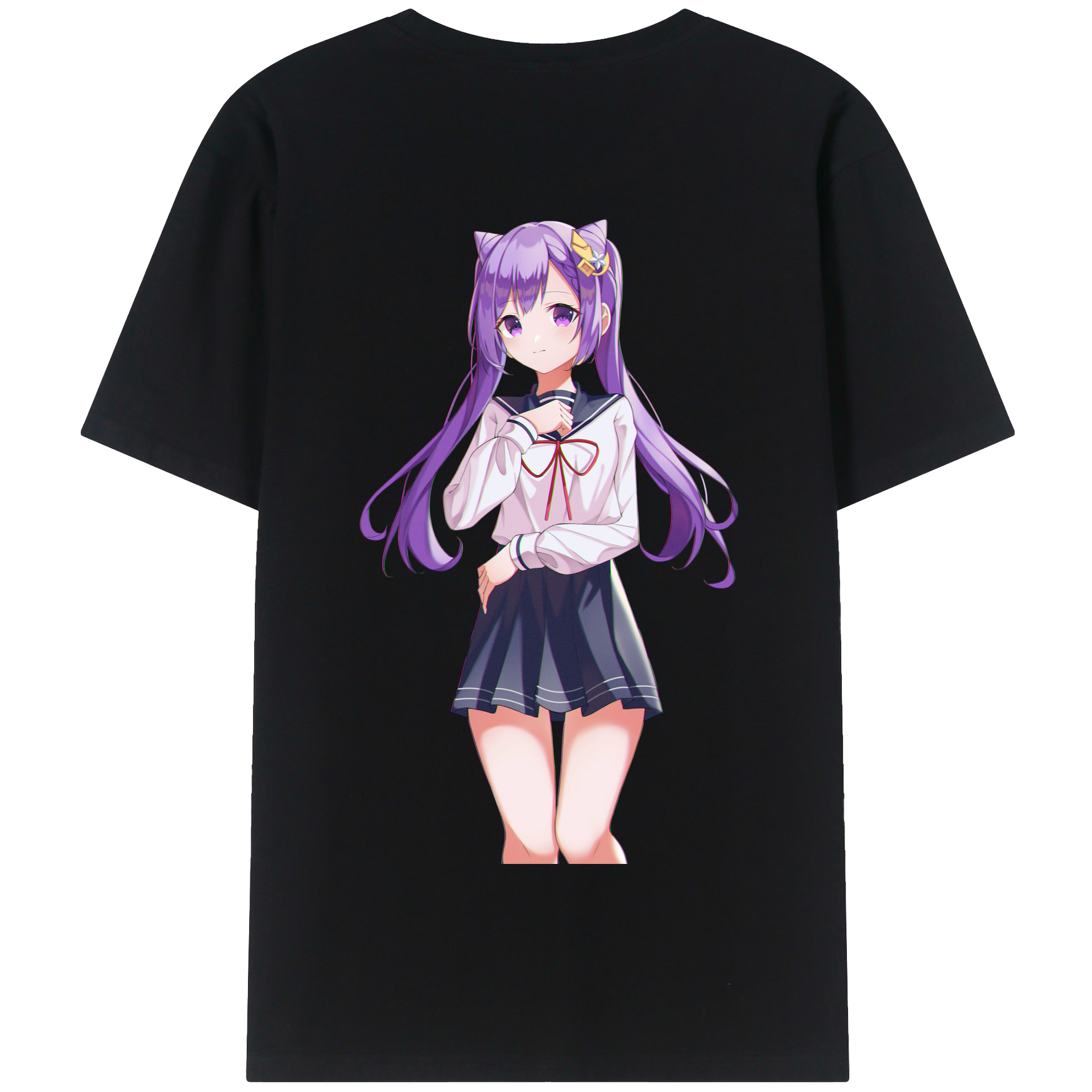 げんし神 刻晴 こくせい genshin Kokusei 綿100％半袖Tシャツ（背面プリント）