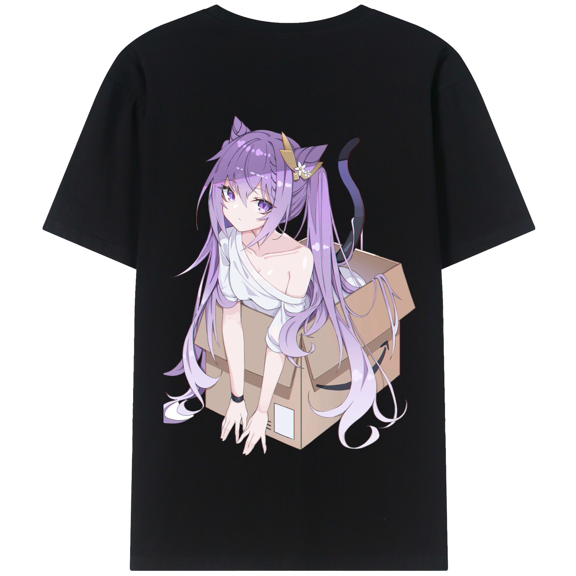 げんし神 刻晴 こくせい genshin Kokusei 綿100％半袖Tシャツ（背面プリント）