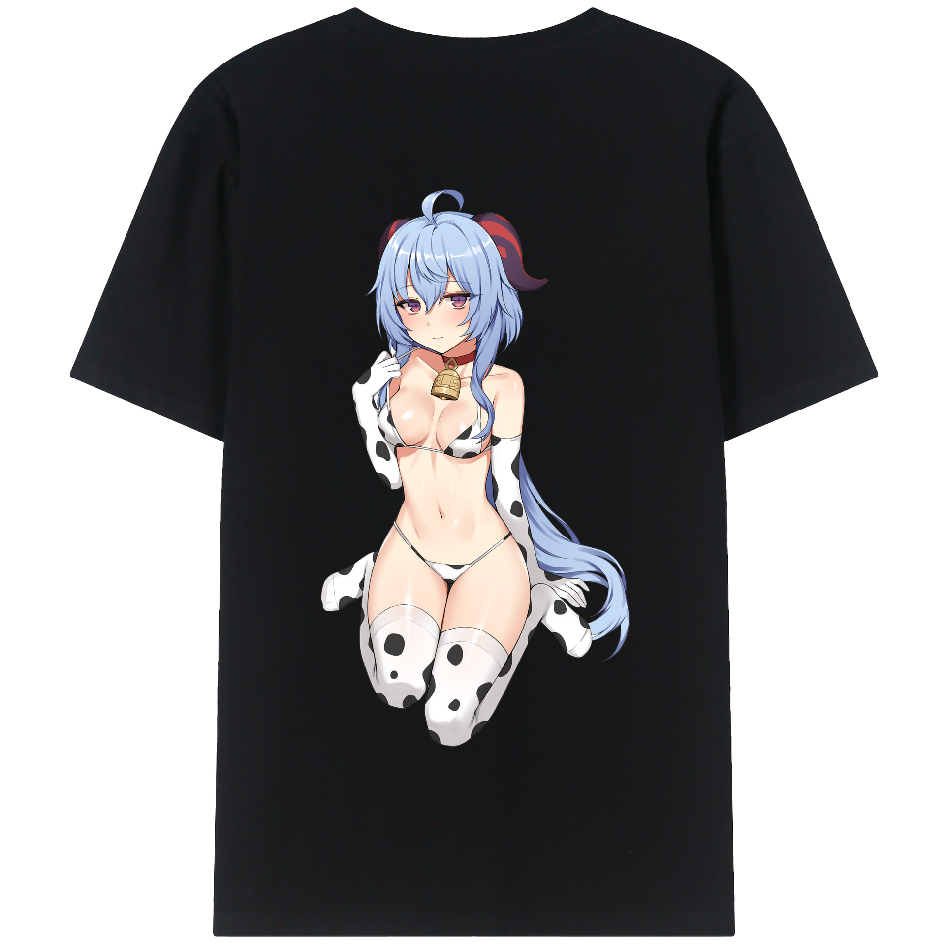 げんし神 甘雨 かんう genshin Ganyu 綿100％半袖Tシャツ（背面プリント）