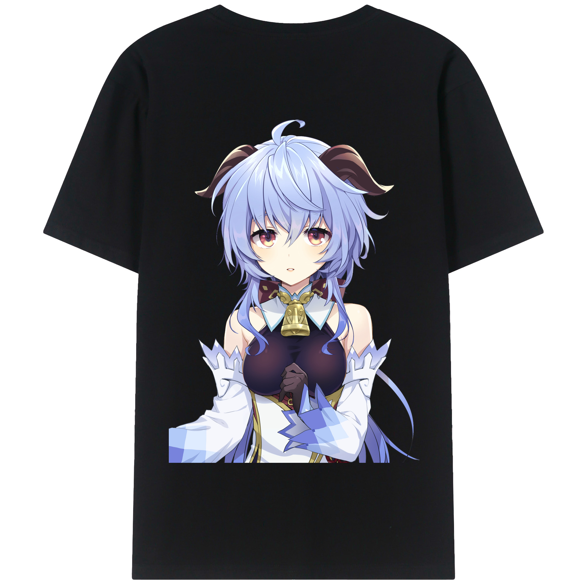 げんし神 甘雨 かんう genshin Ganyu 綿100％半袖Tシャツ（背面プリント）