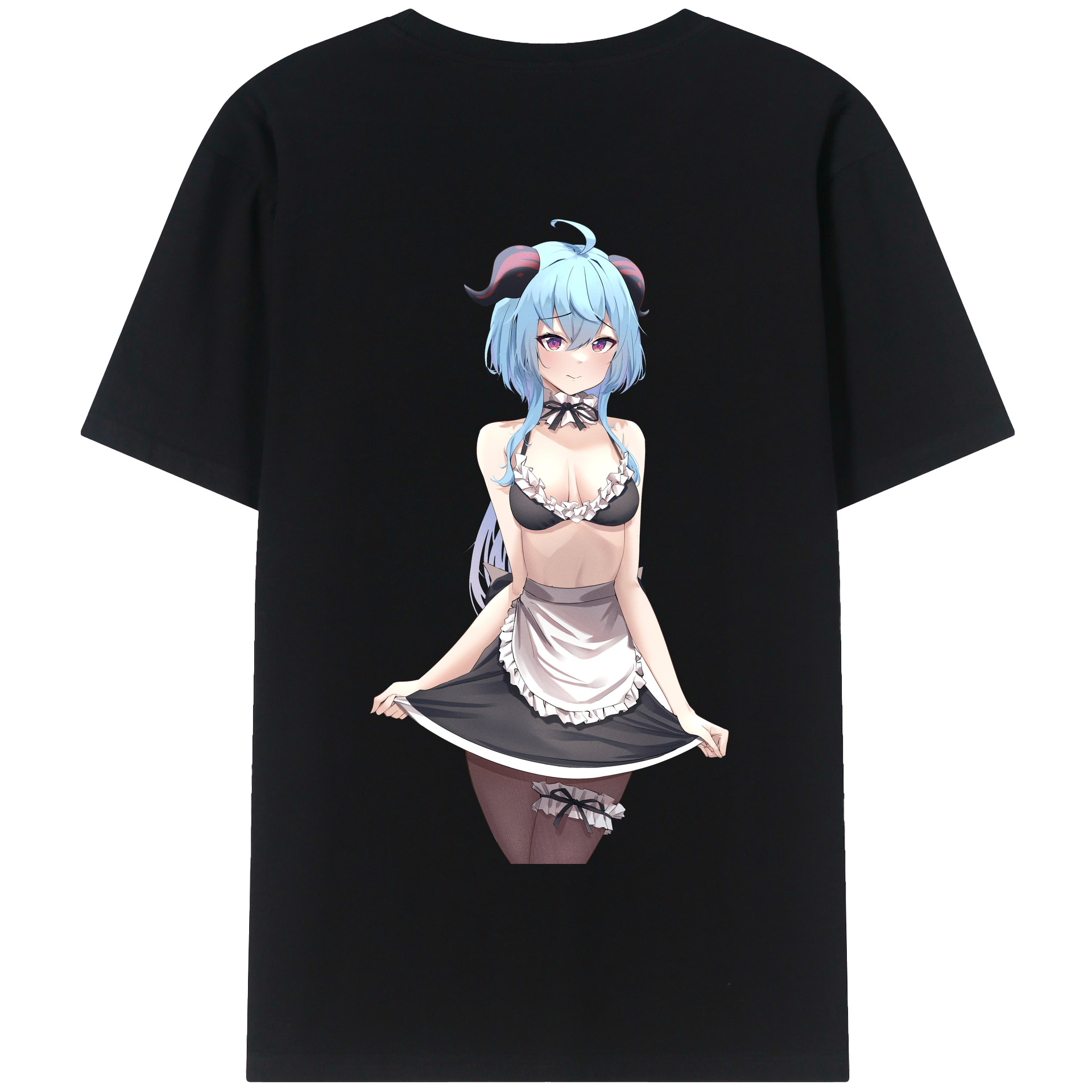 げんし神 甘雨 かんう genshin Ganyu 綿100％半袖Tシャツ（背面プリント）
