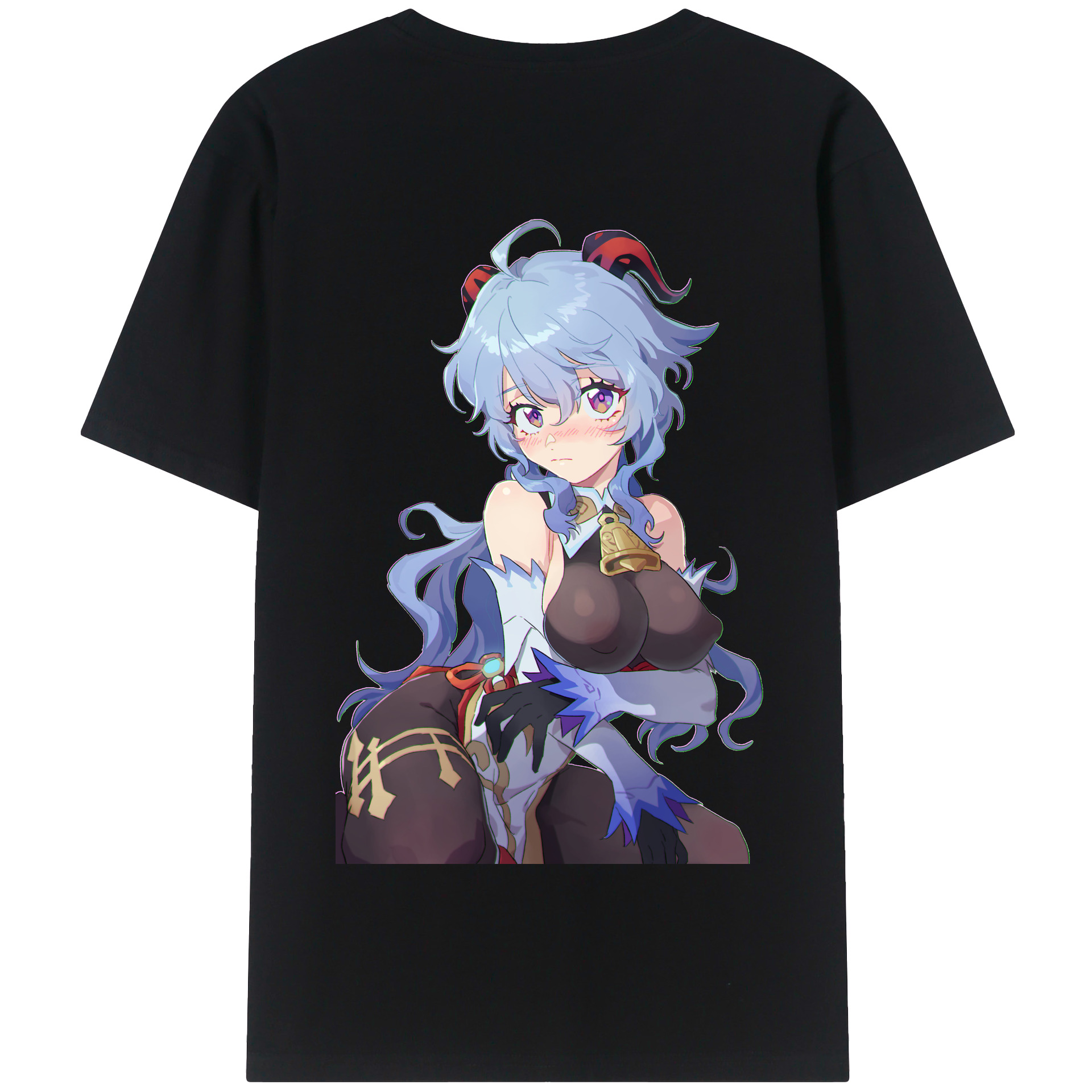 げんし神 甘雨 かんう genshin Ganyu 綿100％半袖Tシャツ（背面プリント）