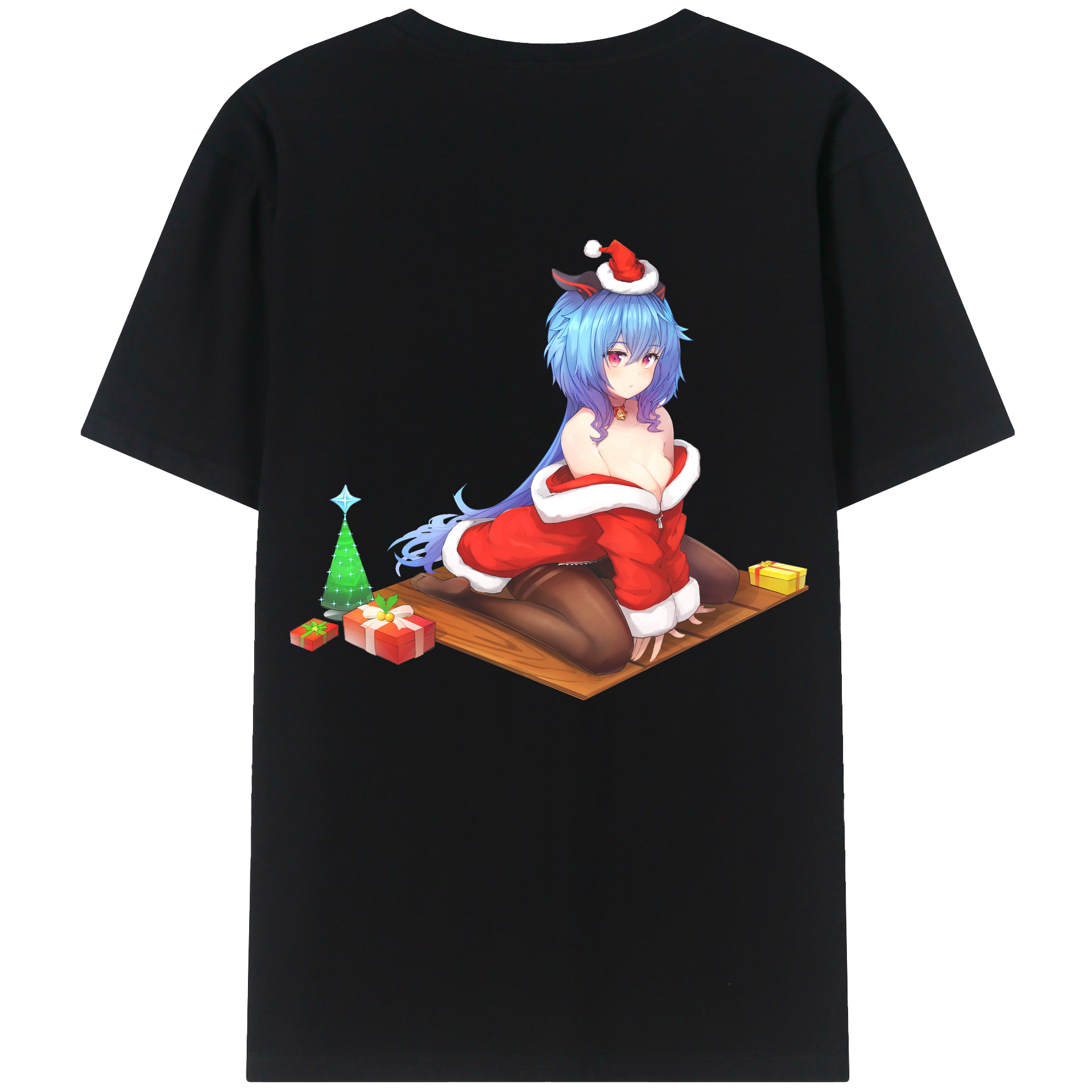 げんし神 甘雨 かんう genshin Ganyu 綿100％半袖Tシャツ（背面プリント）