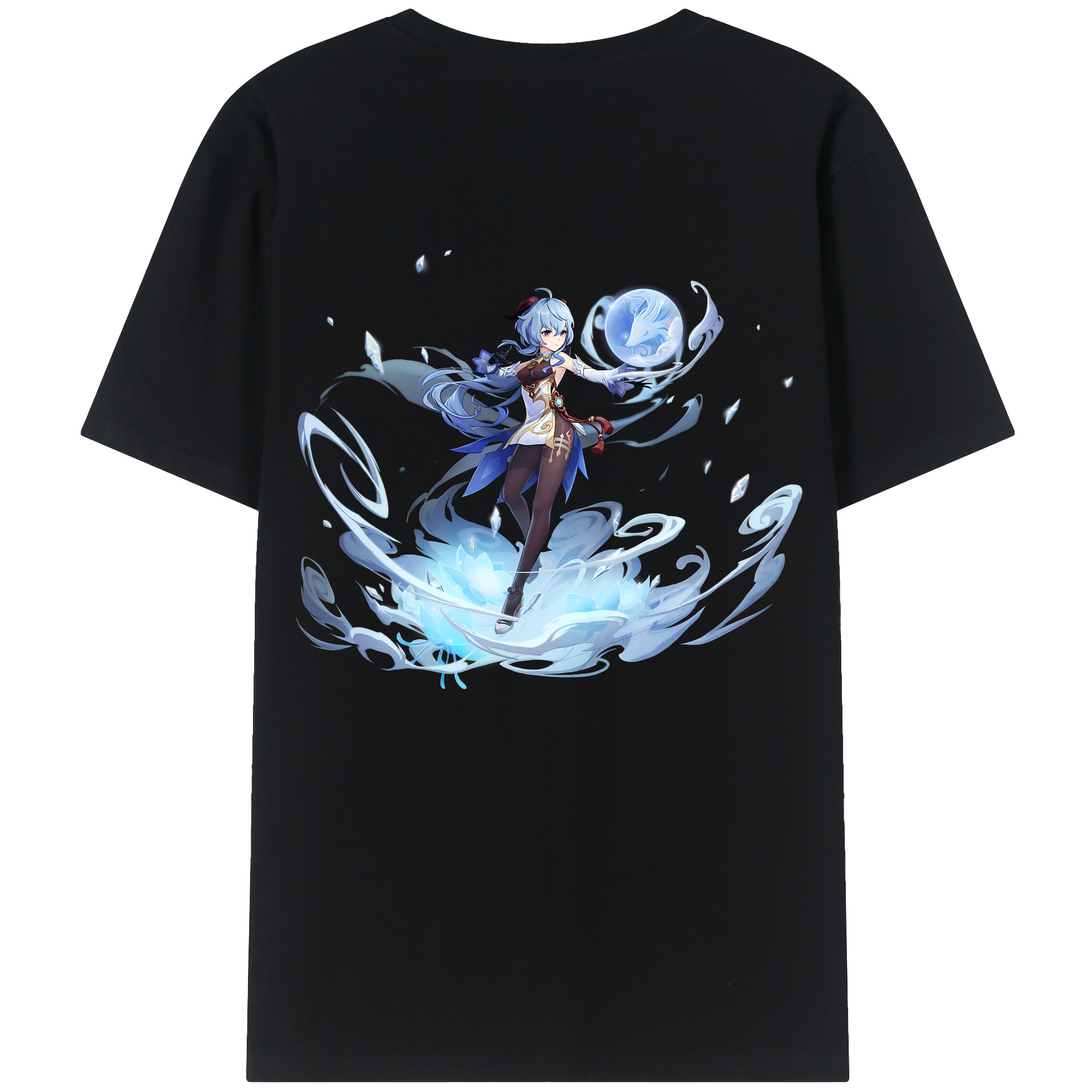 げんし神 甘雨 かんう genshin Ganyu 綿100％半袖Tシャツ（背面プリント）
