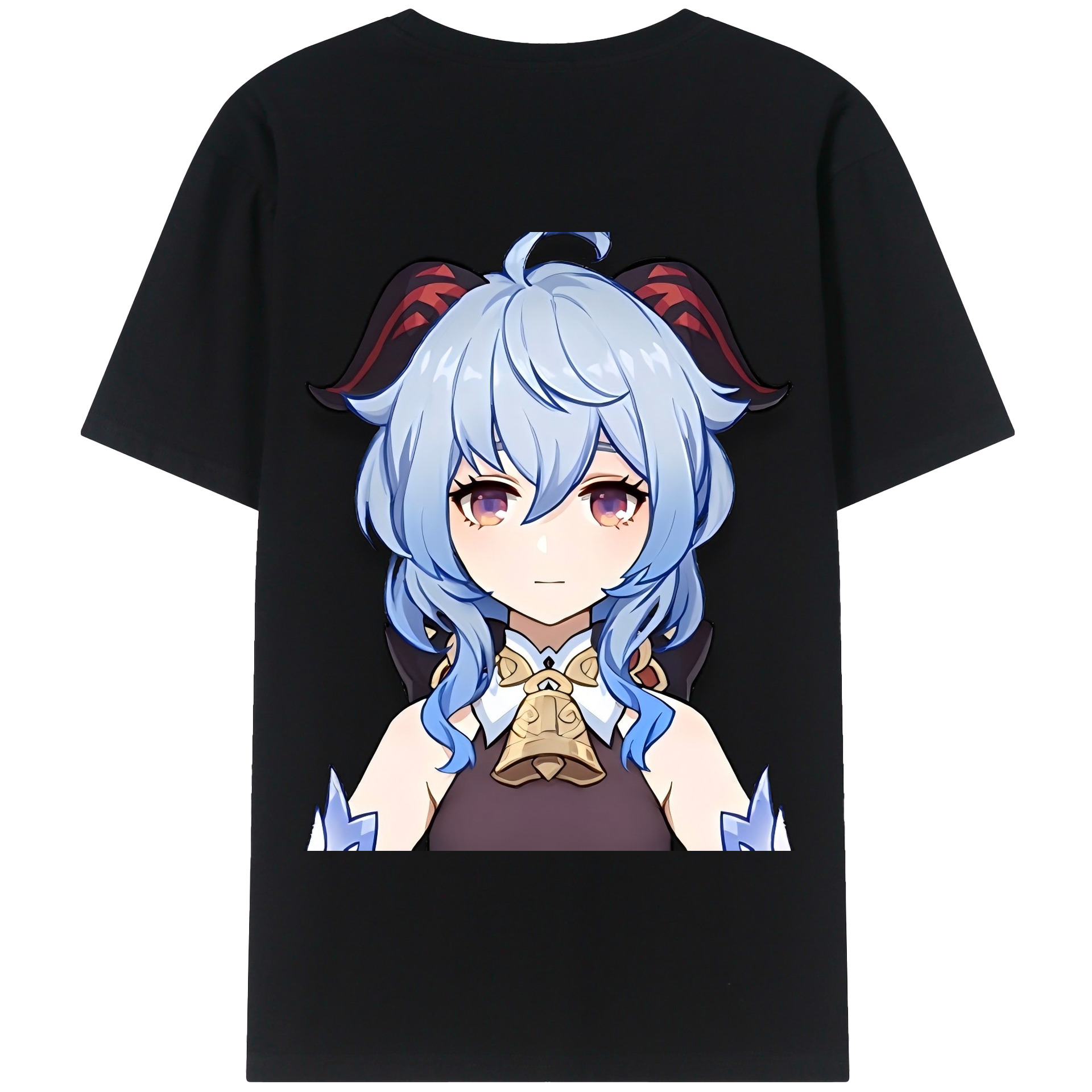 げんし神 甘雨 かんう genshin Ganyu 綿100％半袖Tシャツ（背面プリント）