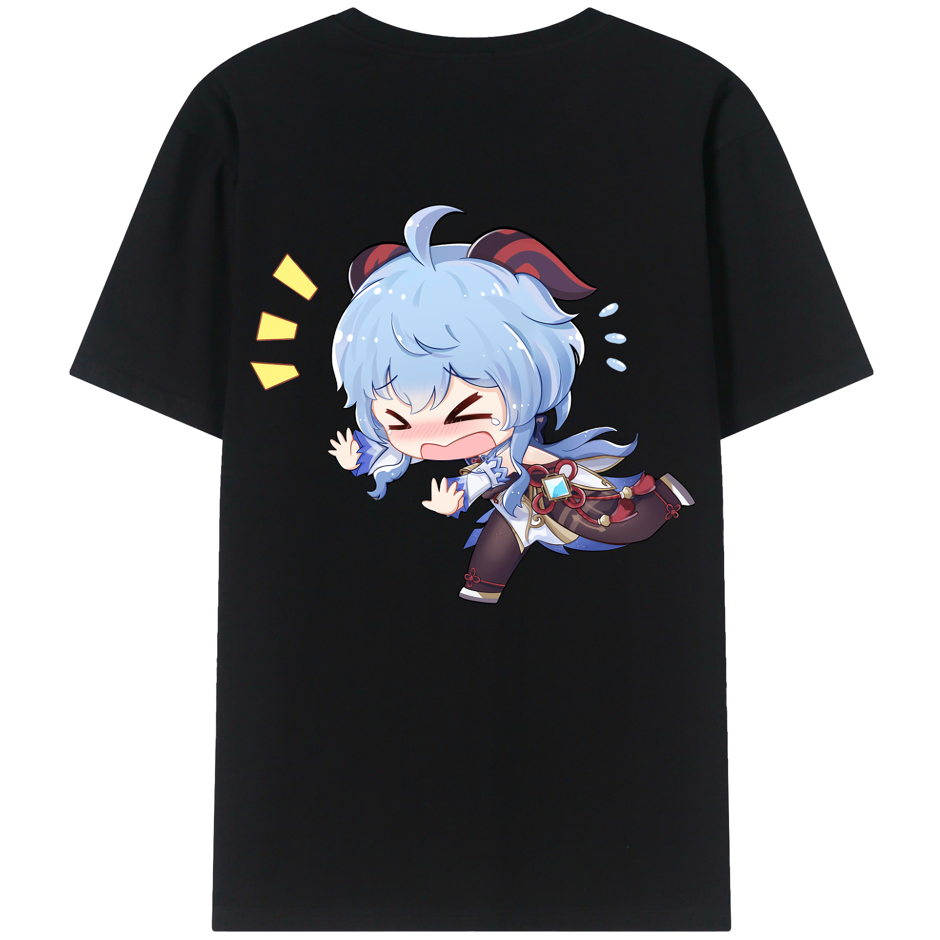 げんし神 甘雨 かんう genshin Ganyu 綿100％半袖Tシャツ（背面プリント）