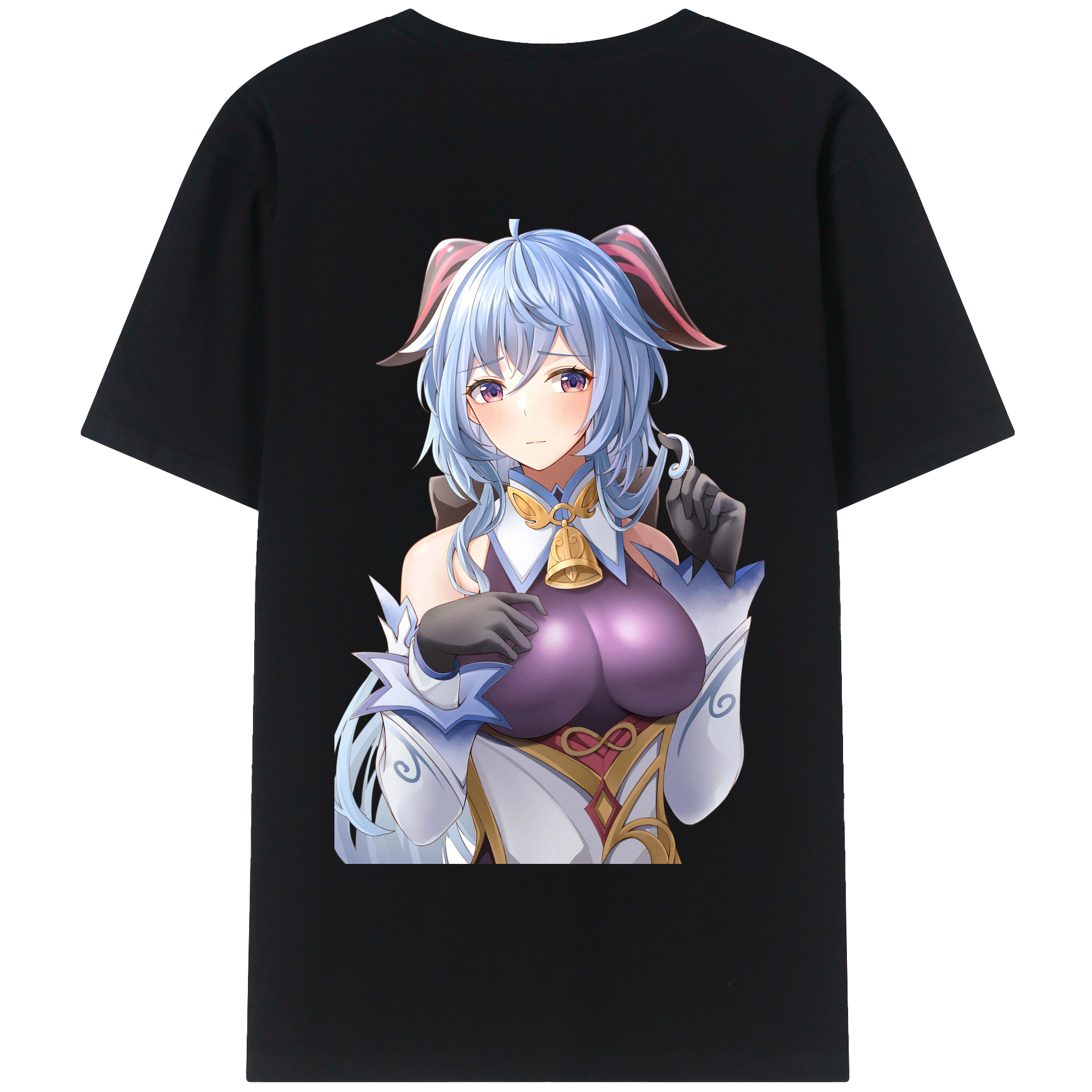 げんし神 甘雨 かんう genshin Ganyu 綿100％半袖Tシャツ（背面プリント）