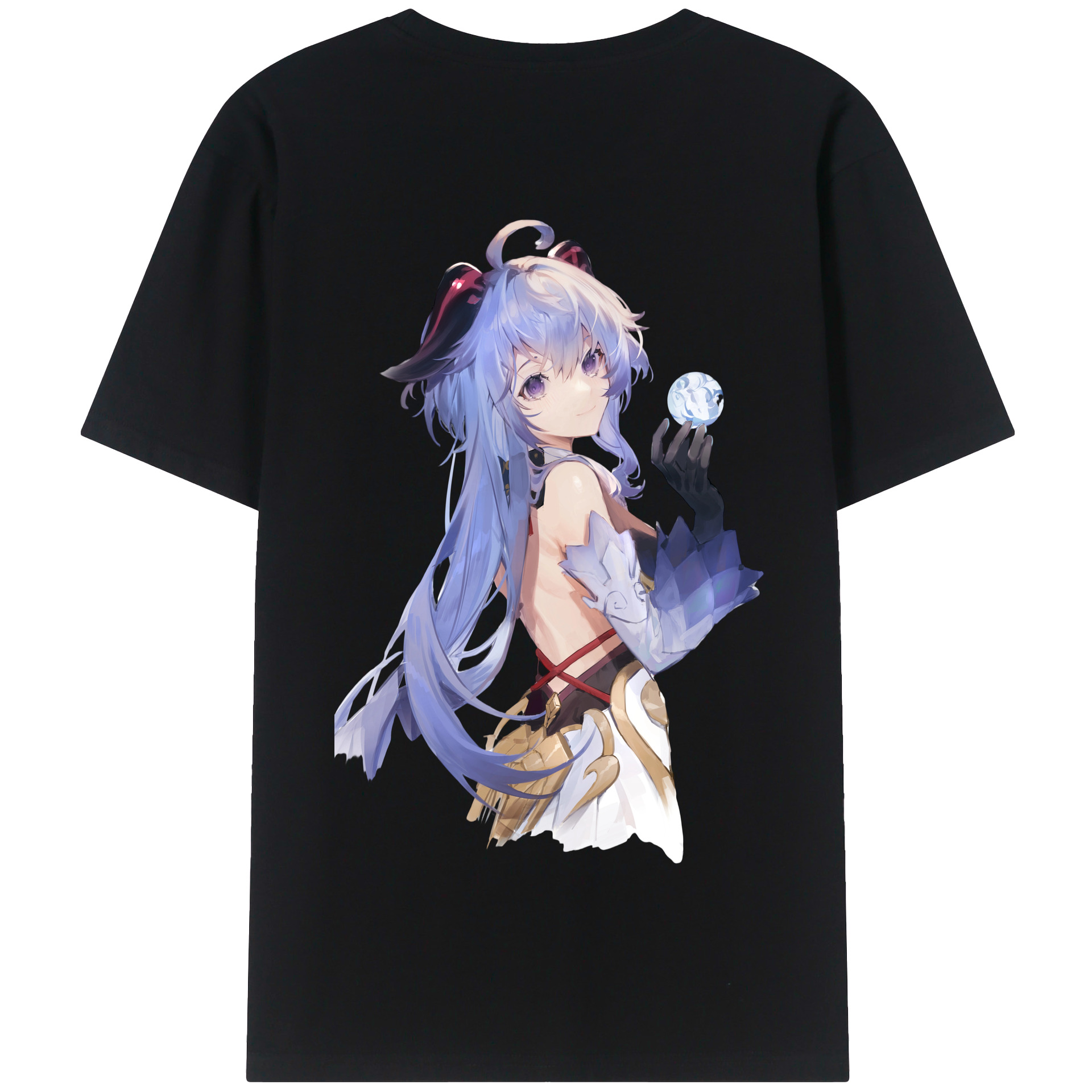 げんし神 甘雨 かんう genshin Ganyu 綿100％半袖Tシャツ（背面プリント）