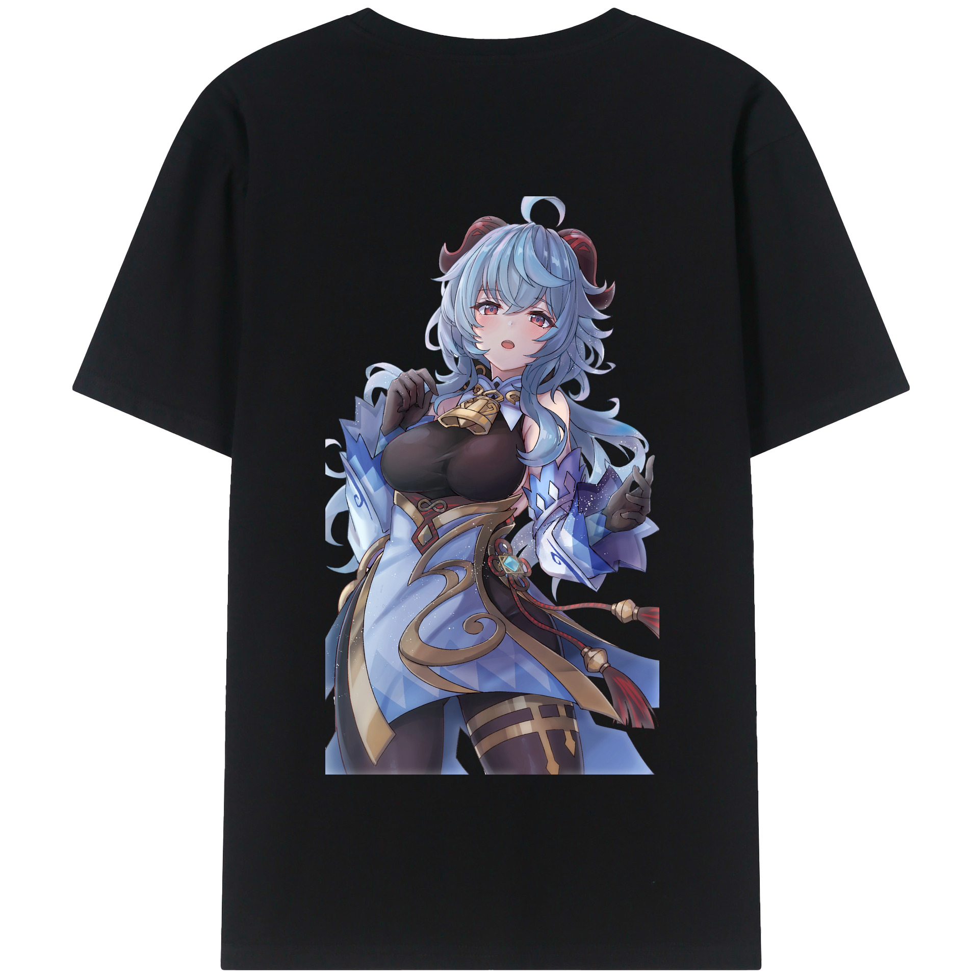 げんし神 甘雨 かんう genshin Ganyu 綿100％半袖Tシャツ（背面プリント）