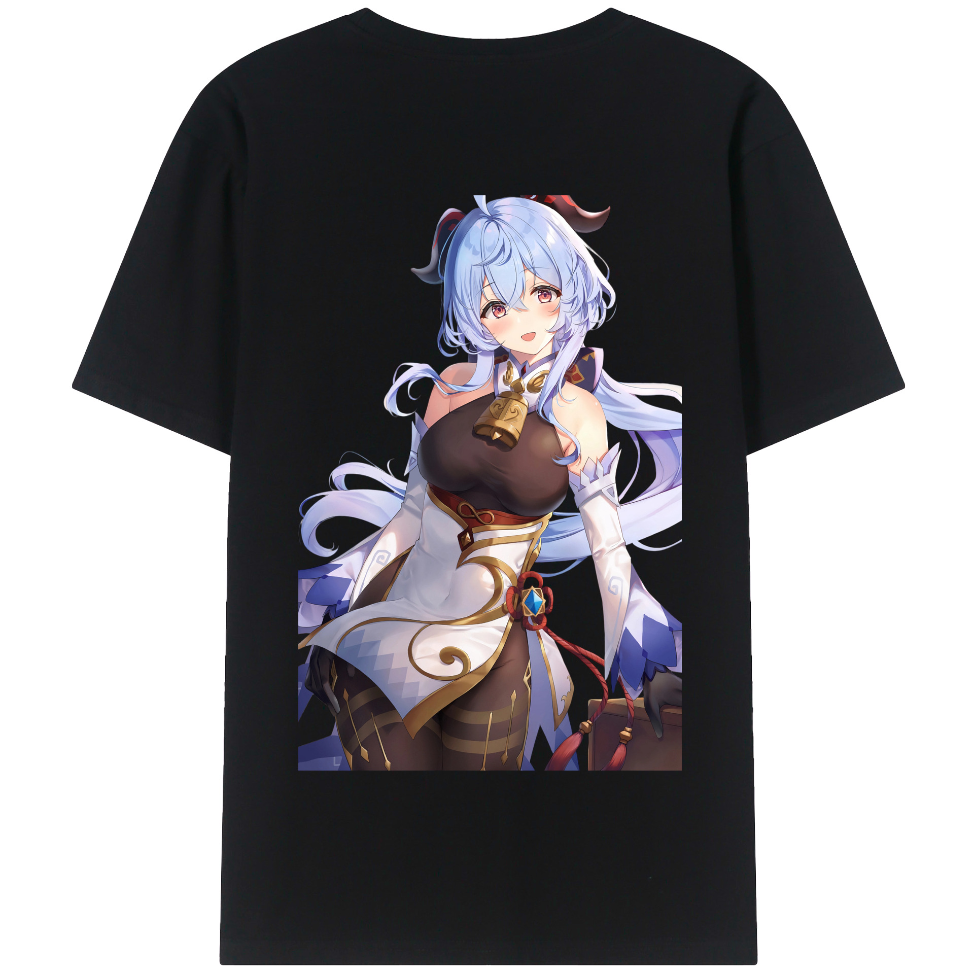 げんし神 甘雨 かんう genshin Ganyu 綿100％半袖Tシャツ（背面プリント）