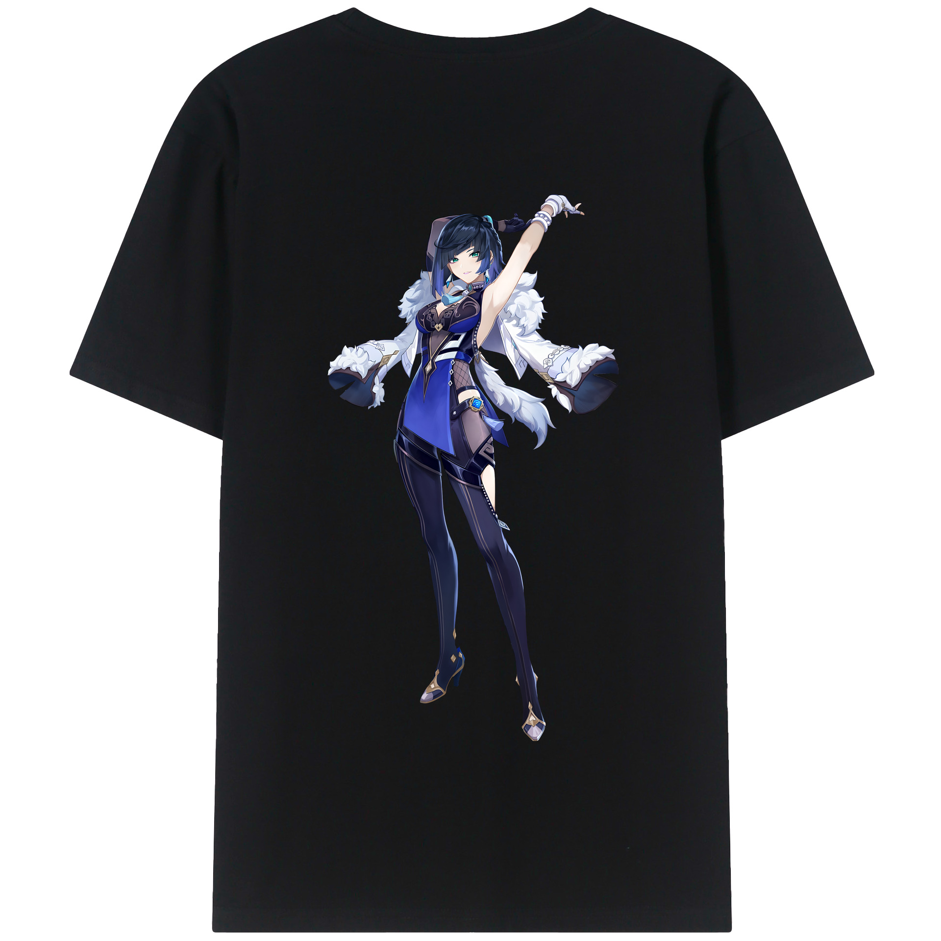 げんし神 夜兰 やらん genshin Yaran 綿100％半袖Tシャツ（背面プリント）