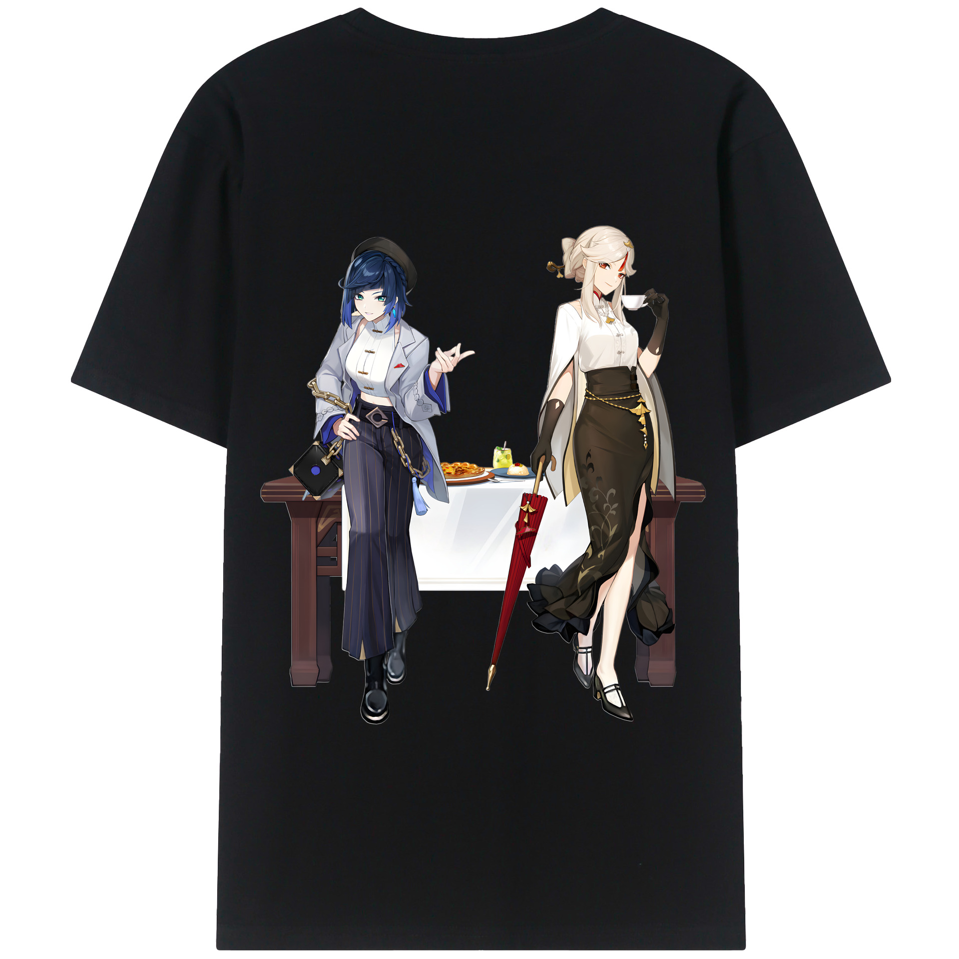 げんし神 夜兰 やらん genshin Yaran 綿100％半袖Tシャツ（背面プリント）