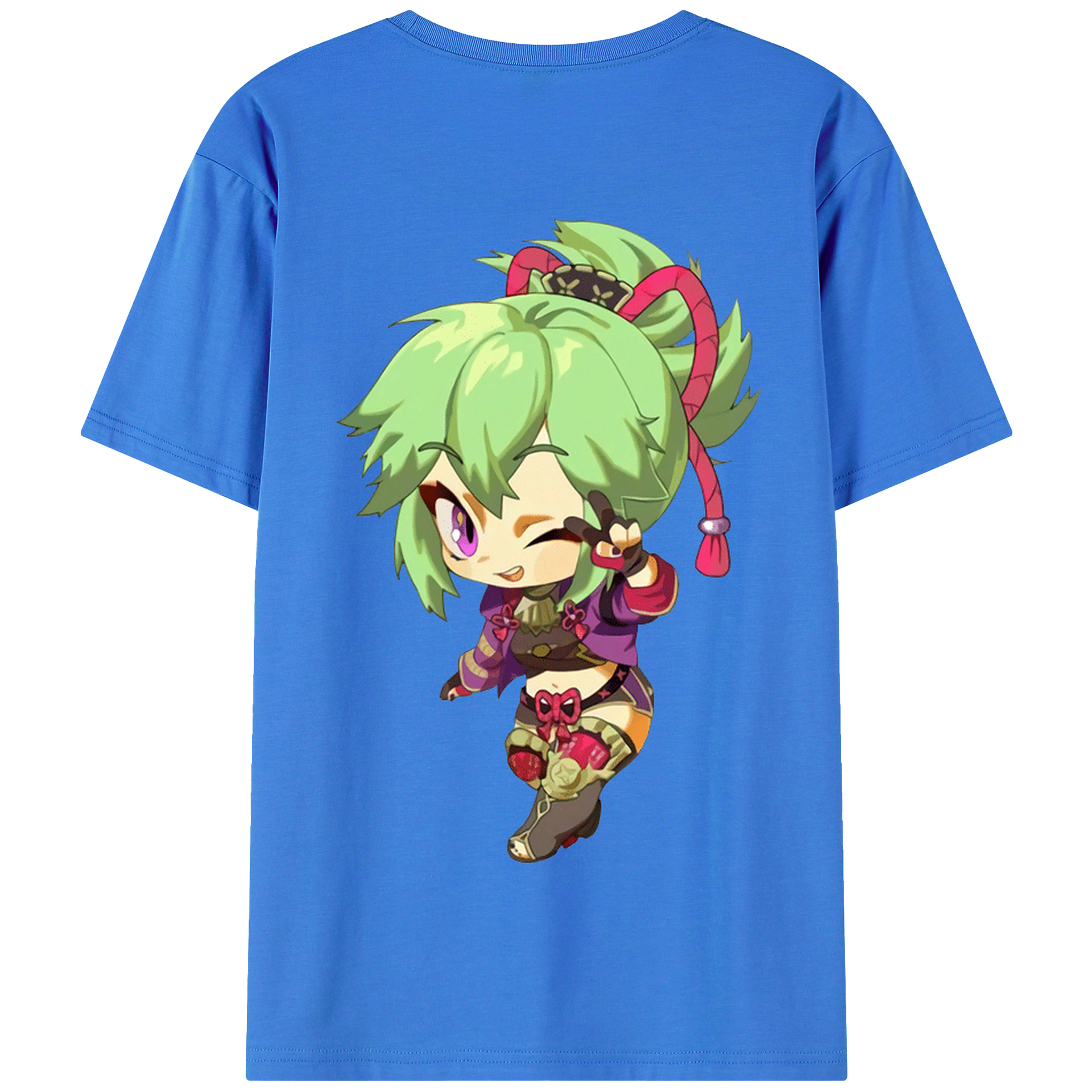 げんし神  久岐忍 くき しのぶ genshin Kuki Shinobu 綿100％半袖Tシャツ（背面プリント）