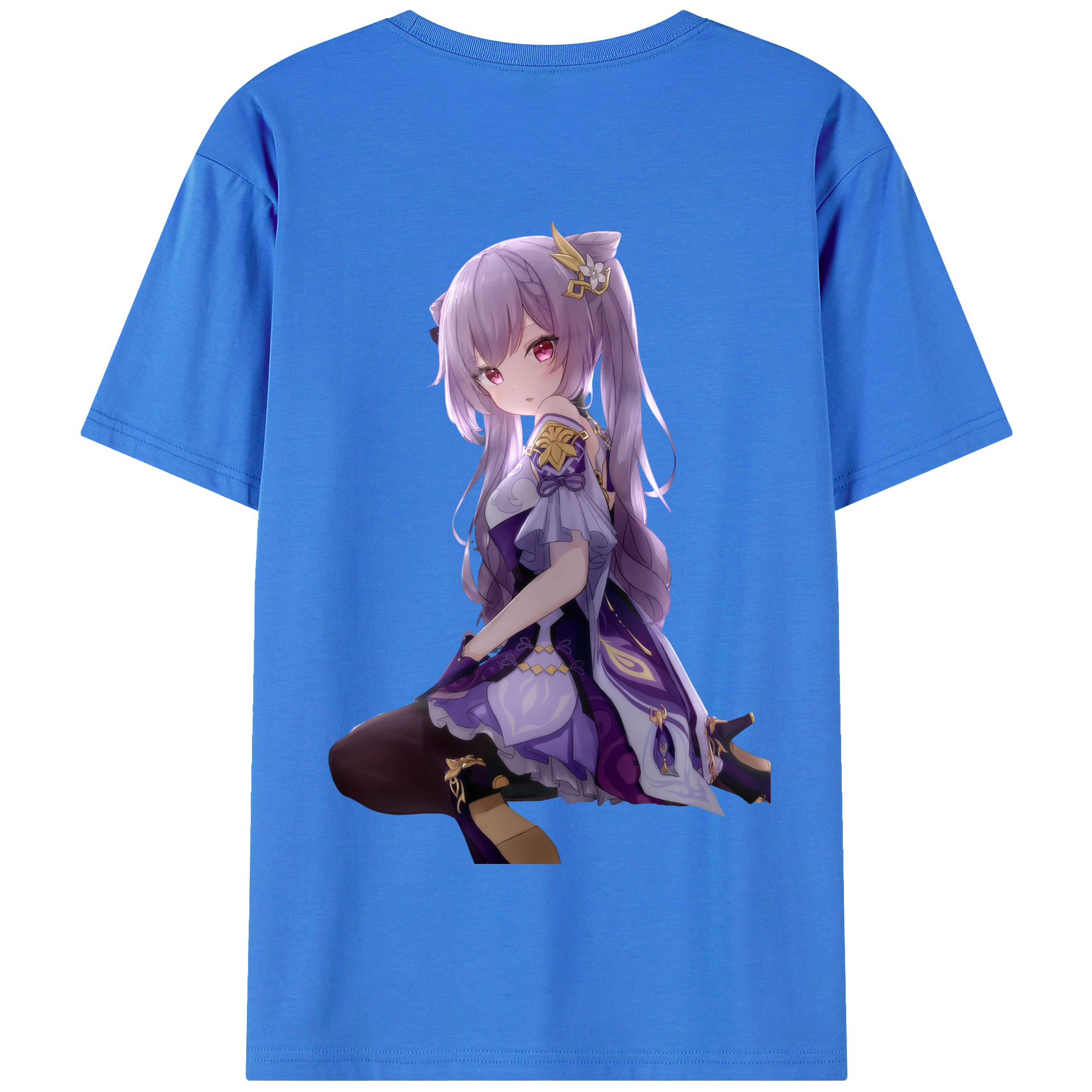 げんし神 刻晴 こくせい genshin Kokusei 綿100％半袖Tシャツ（背面プリント）
